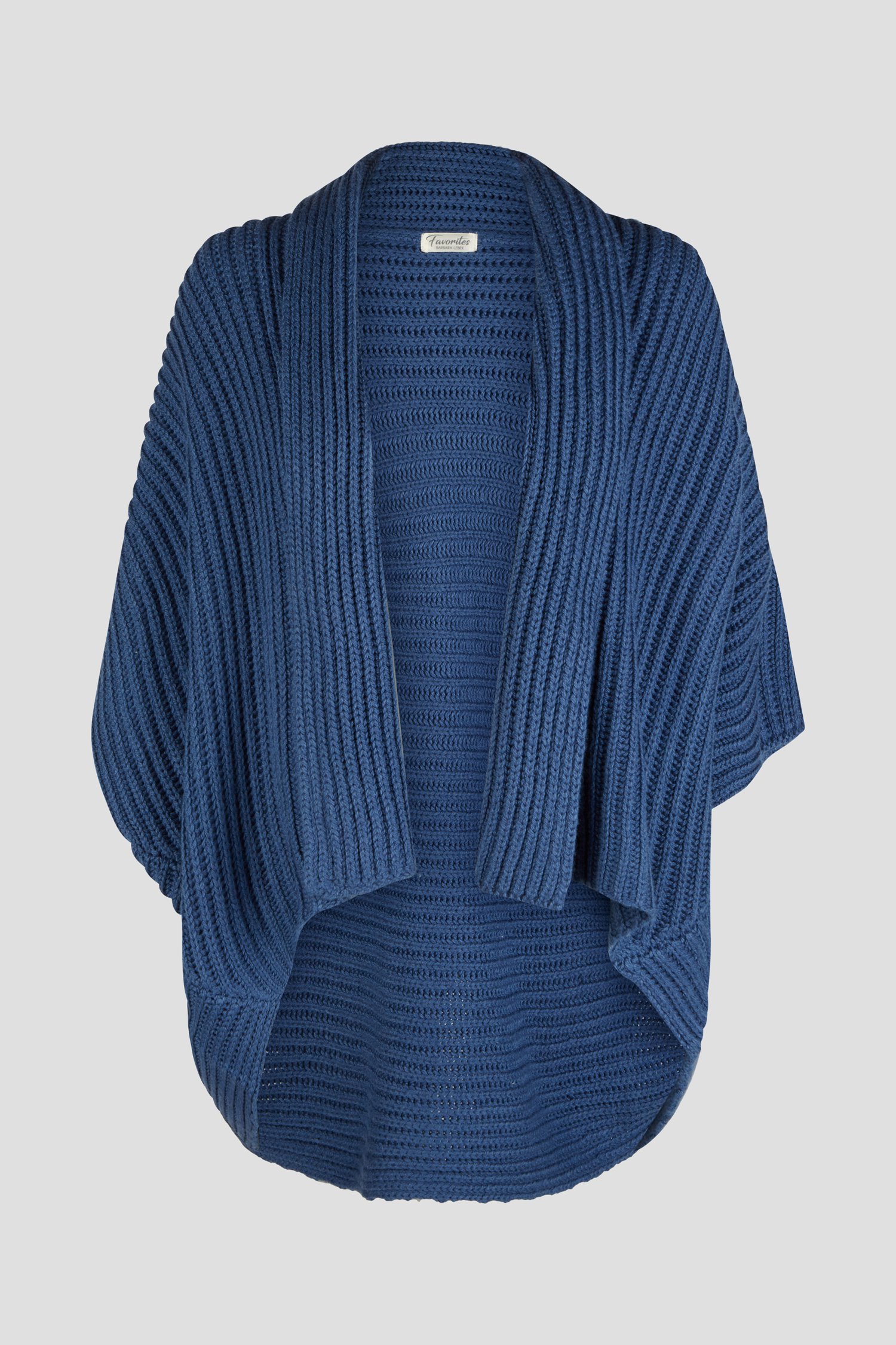Blauwe grofgebreide cardigan  van Barbara Lebek voor Dames