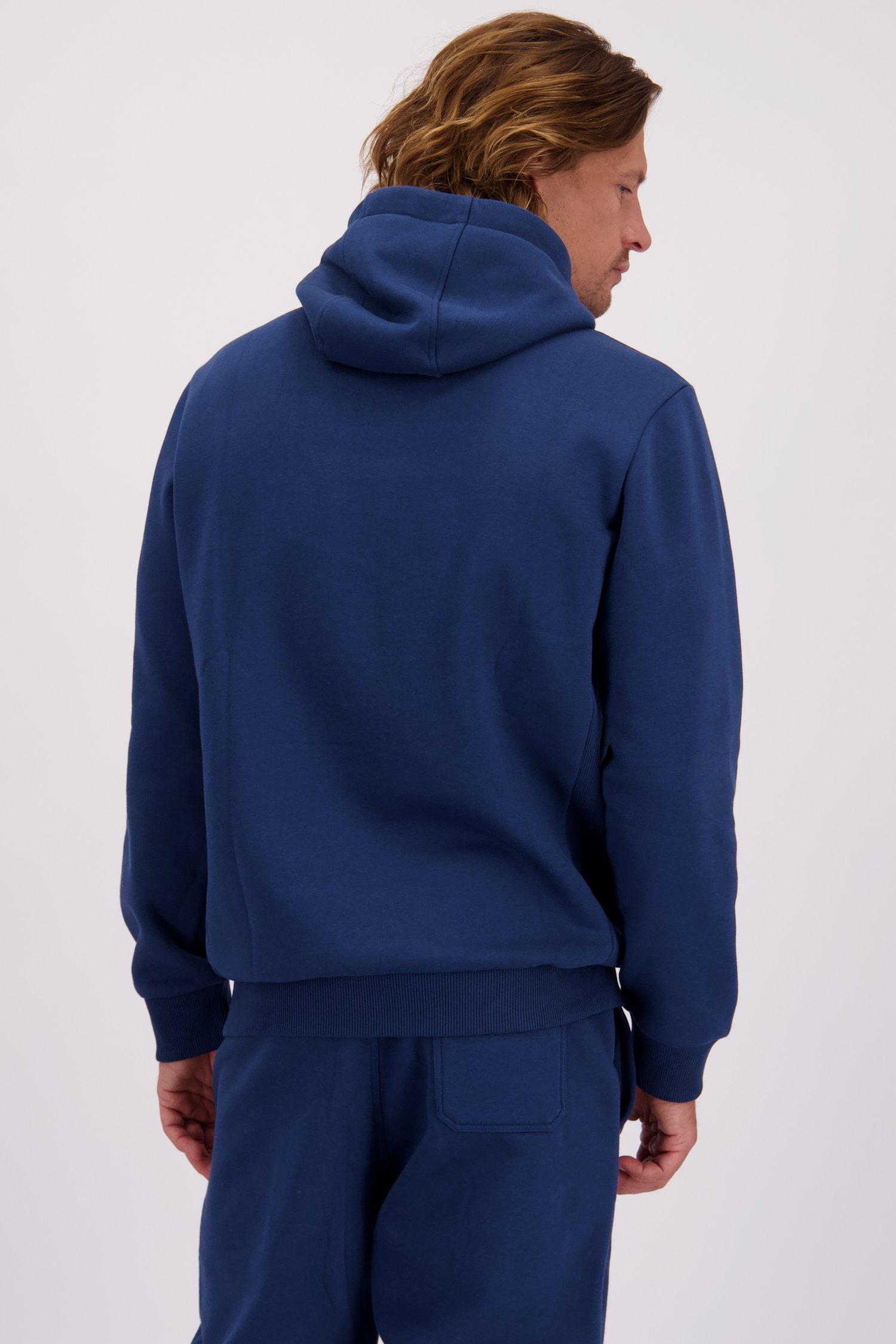 Achterkant van Blauwe hoodie door Ravøtt voor Heren