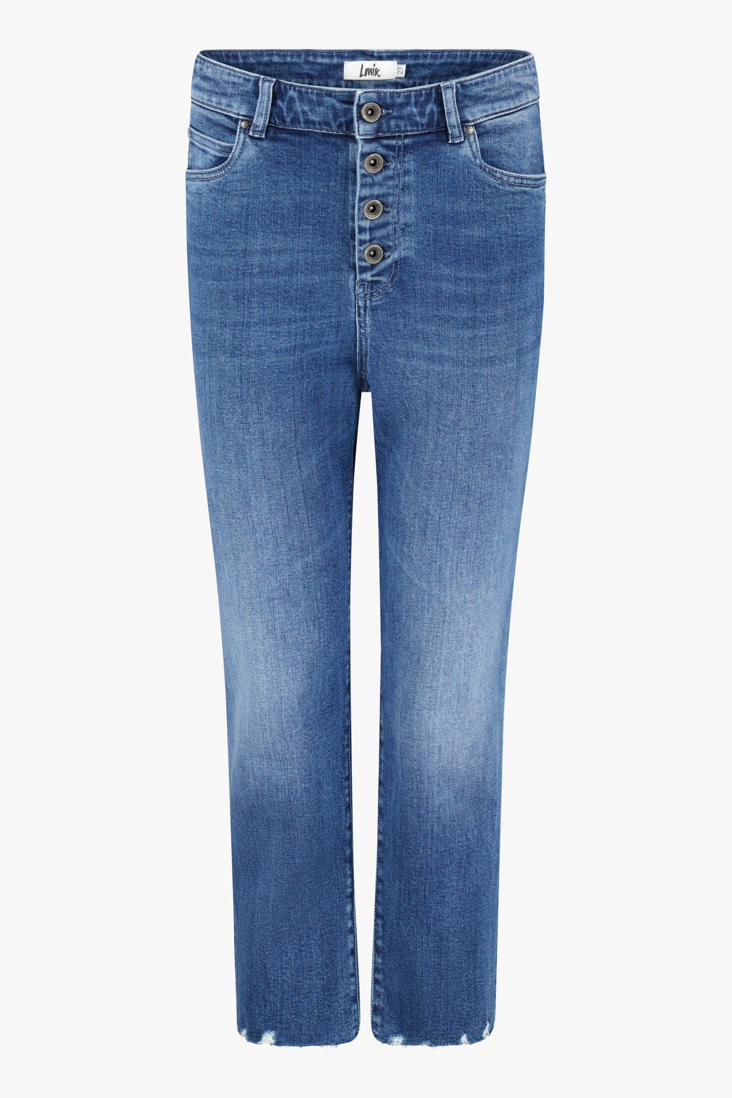 Blauwe jeans met knopensluiting - mom fit van Louise voor Dames