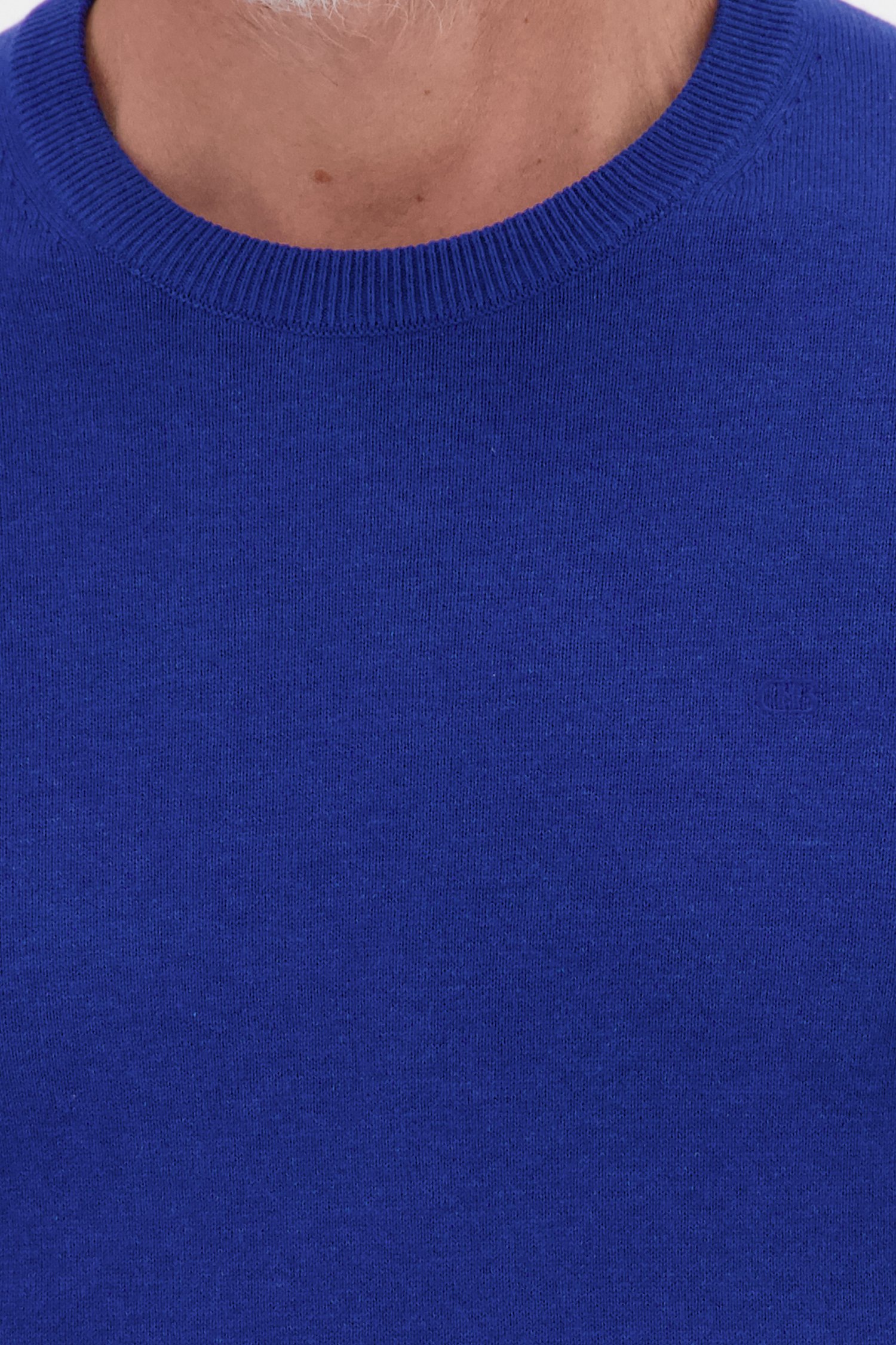 Voorkomen Verhuizer puberteit Blauwe katoenen trui met ronde hals van Dansaert Blue | 6879522 | e5