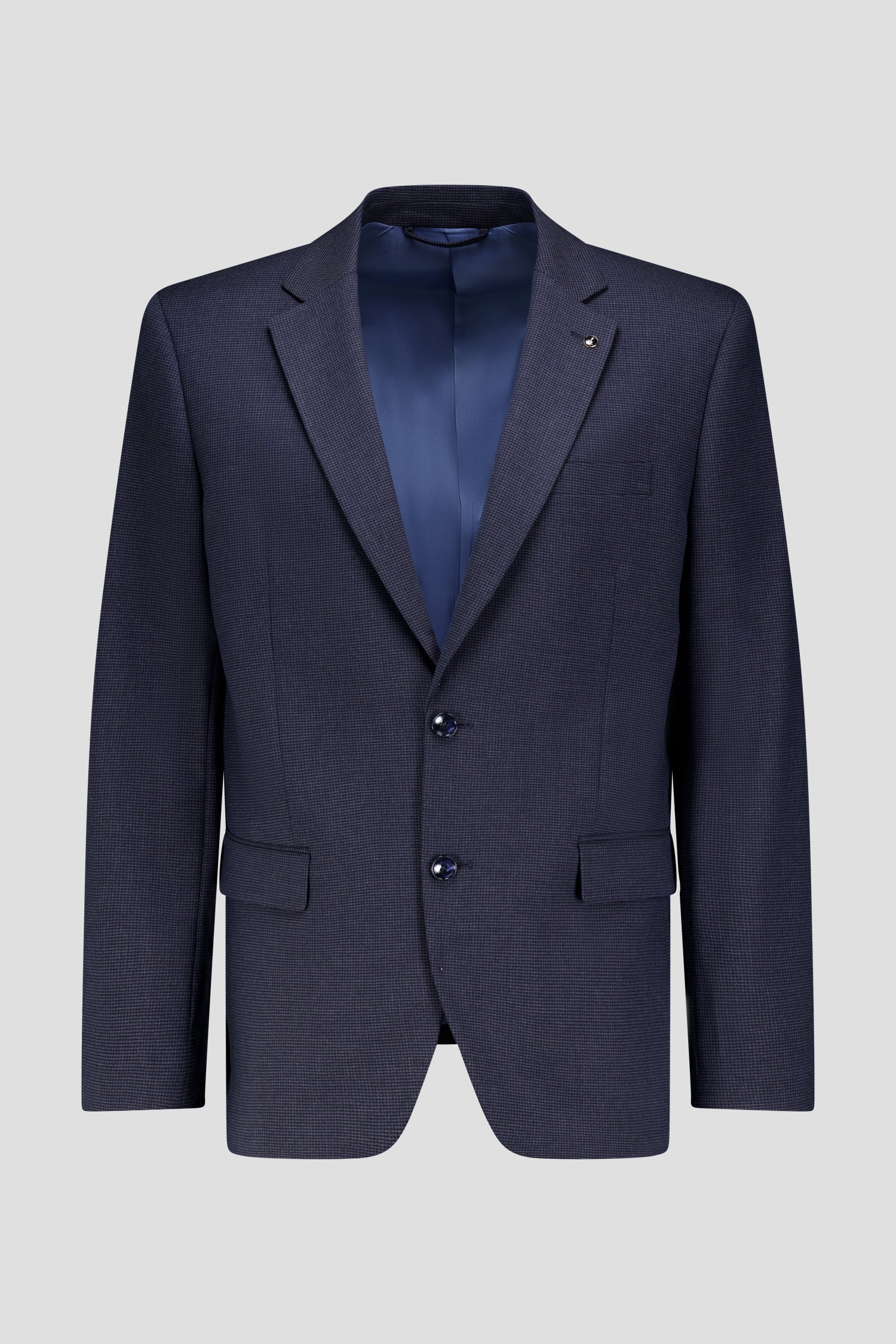 Productfoto 1 van Blauwe kostuumvest met ruitjes - Comfort fit door Dansaert Black voor Heren