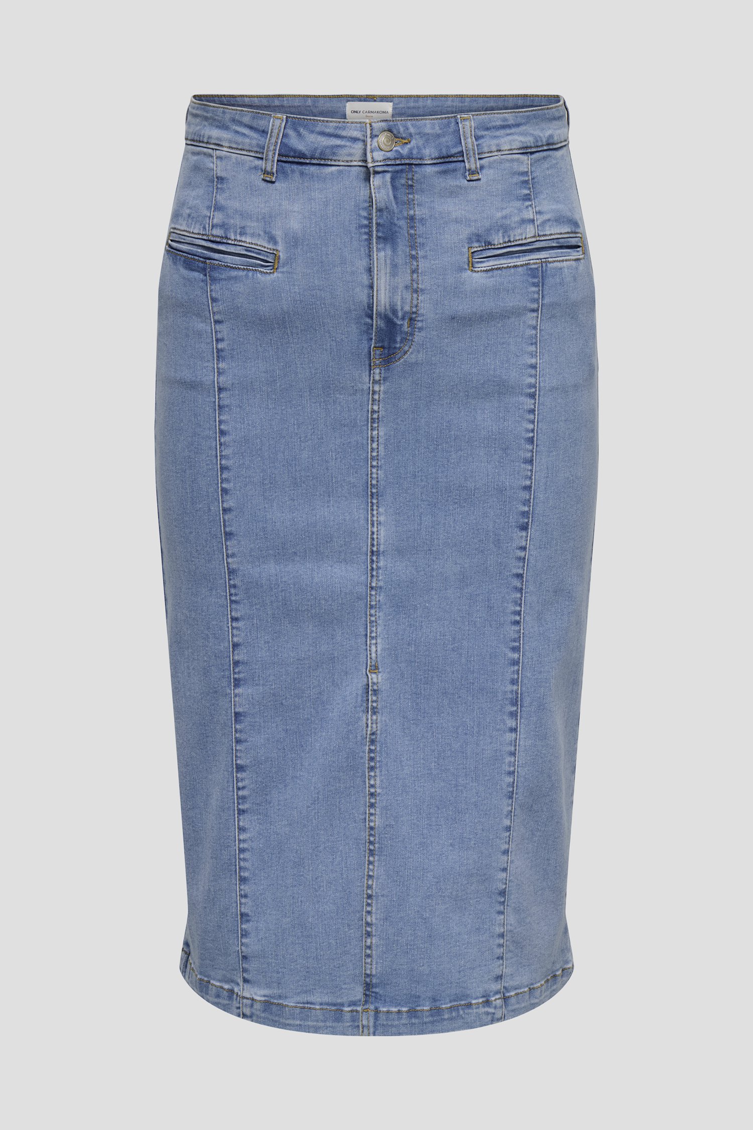 Productfoto 1 van Blauwe midirok met split door ONLY Carmakoma voor Dames
