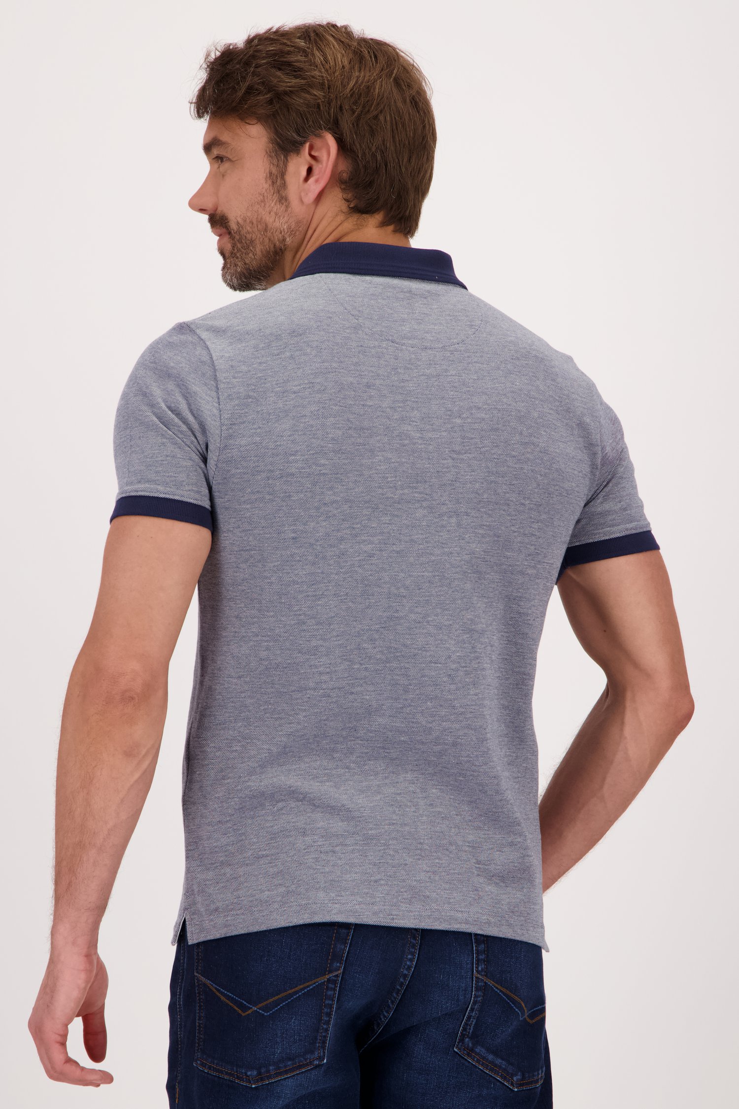 Blauwe polo van Dansaert Blue voor Heren