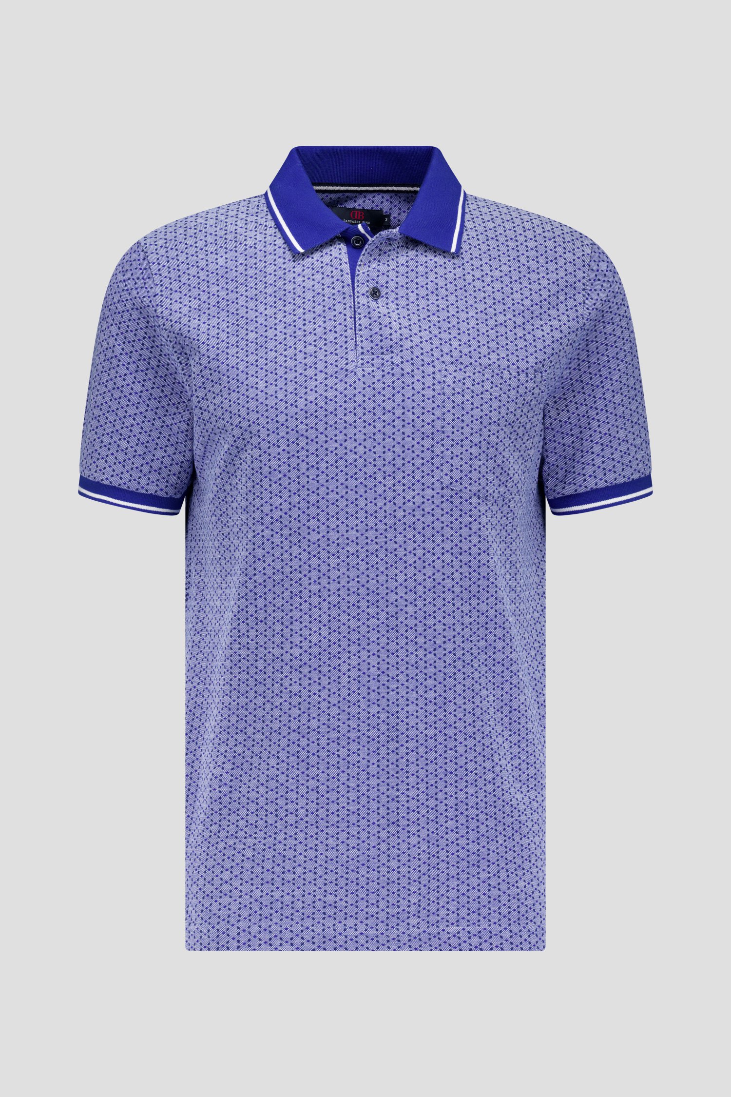 Blauwe polo met print  van Dansaert Blue voor Heren