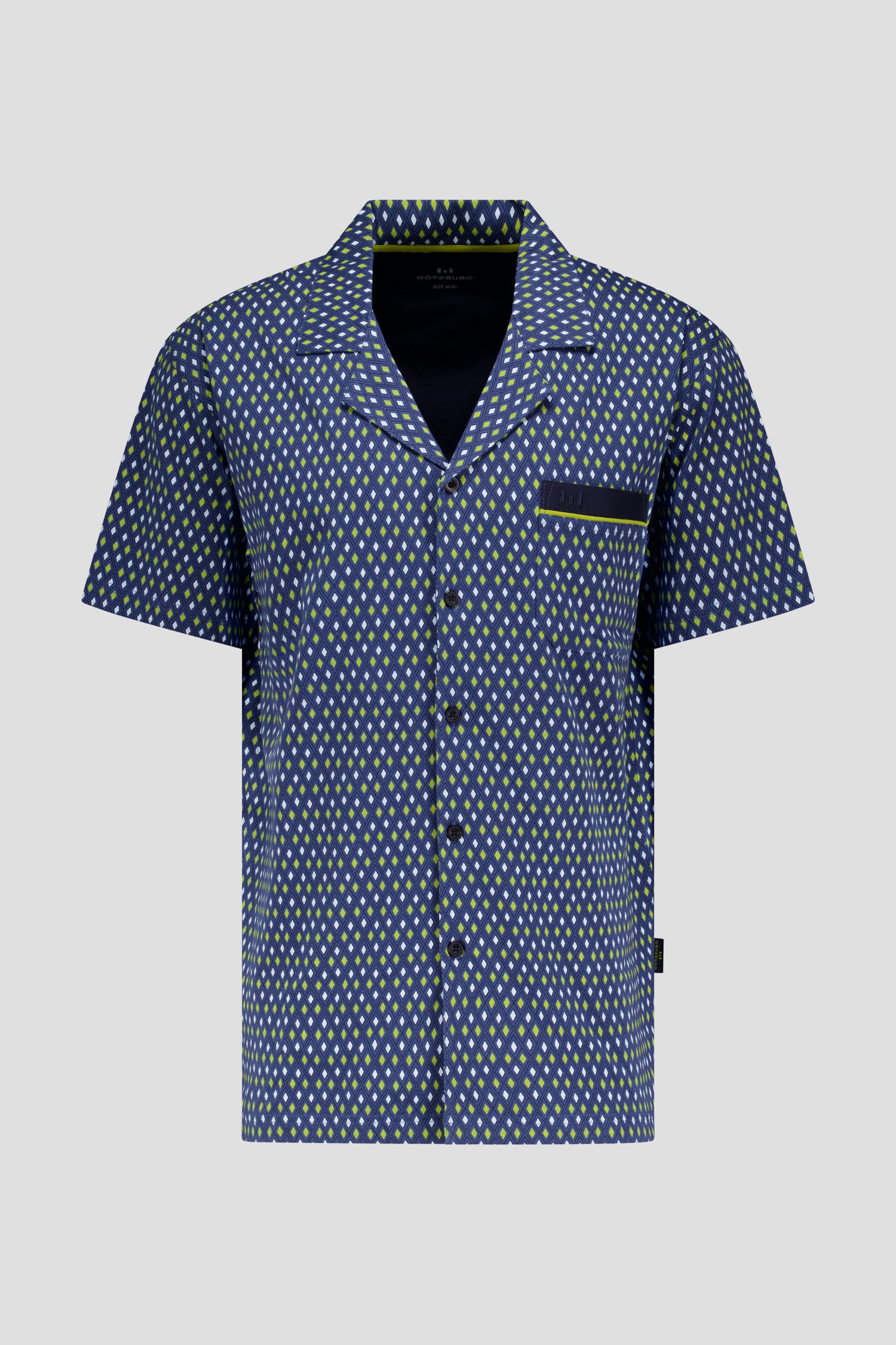Blauwe pyjamaset met korte broek van Götzburg voor Heren