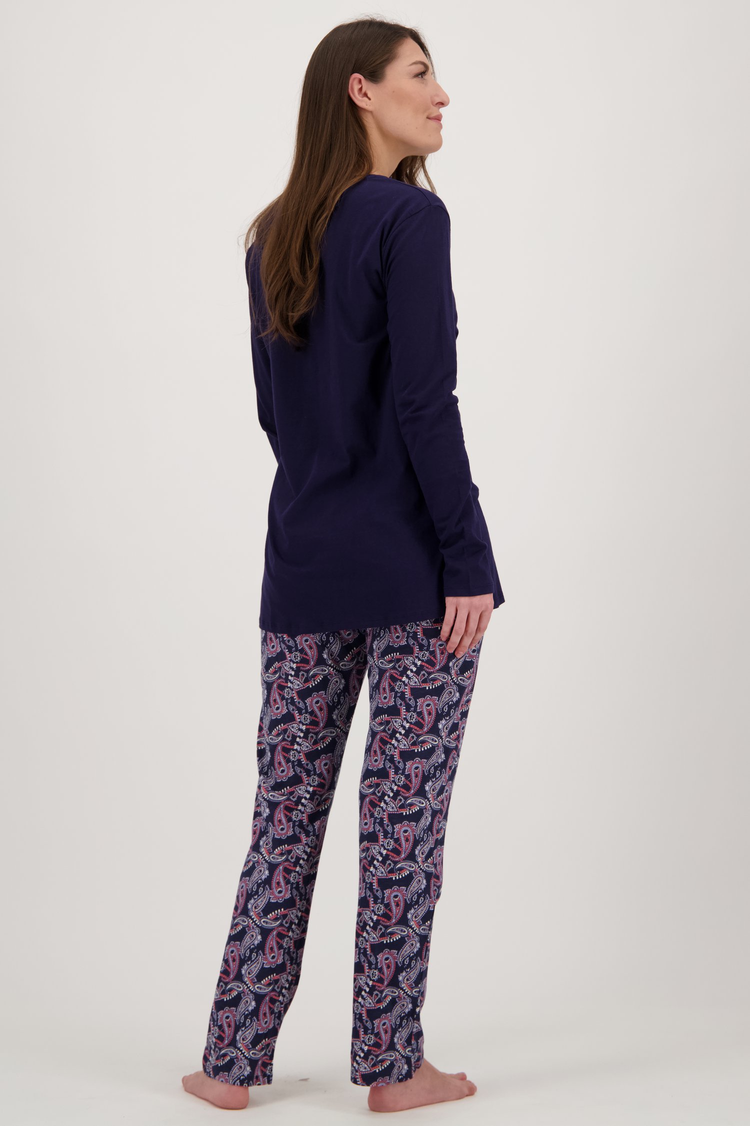 Blauwe pyjamaset met paisley print van Götzburg voor Dames