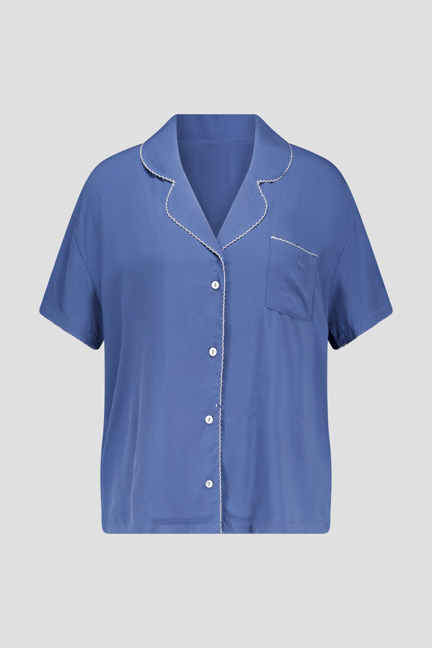 Blauwe pyjamaset met short van Liberty Island voor Dames