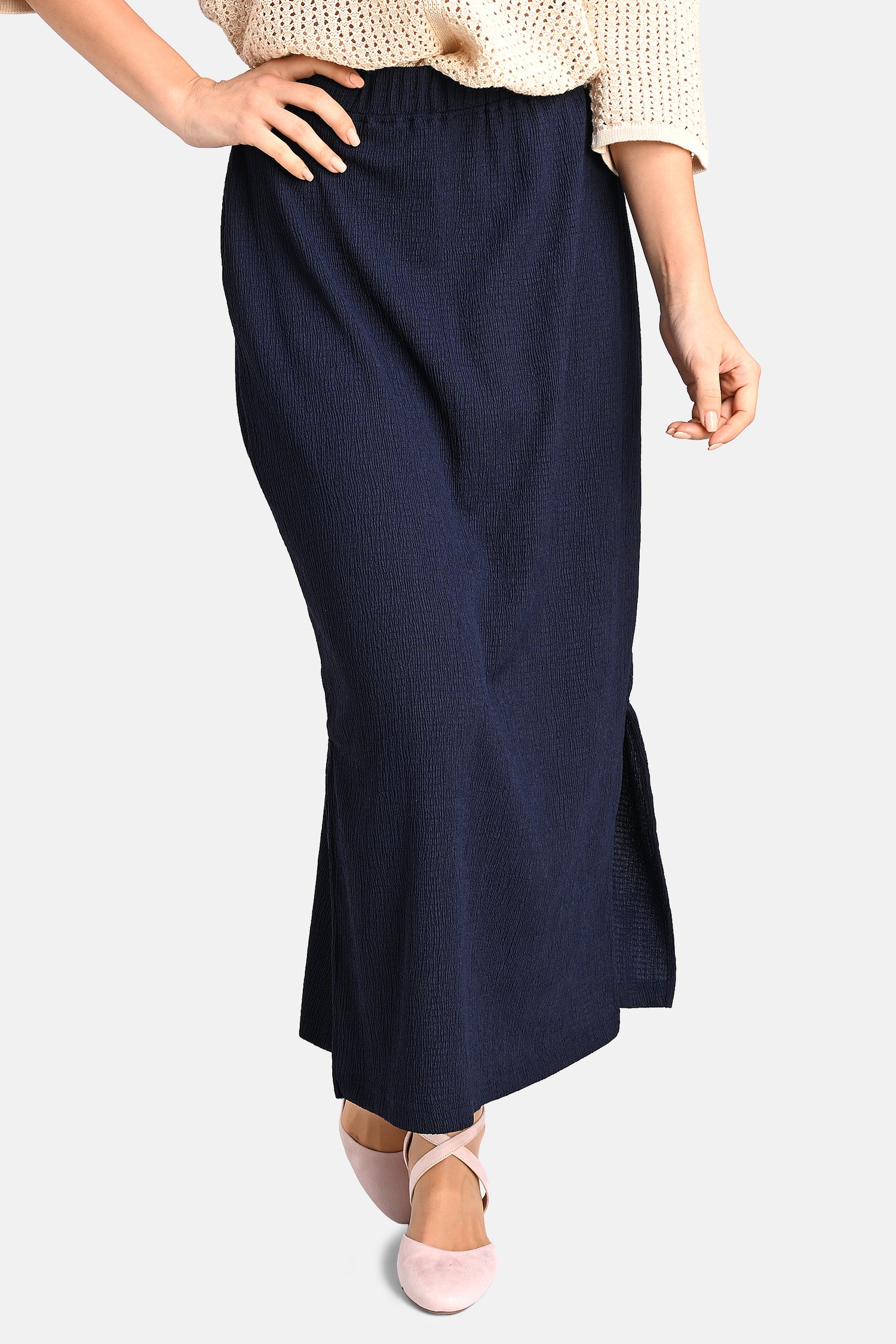 Blauwe rok met elastische taille van Bicalla voor Dames