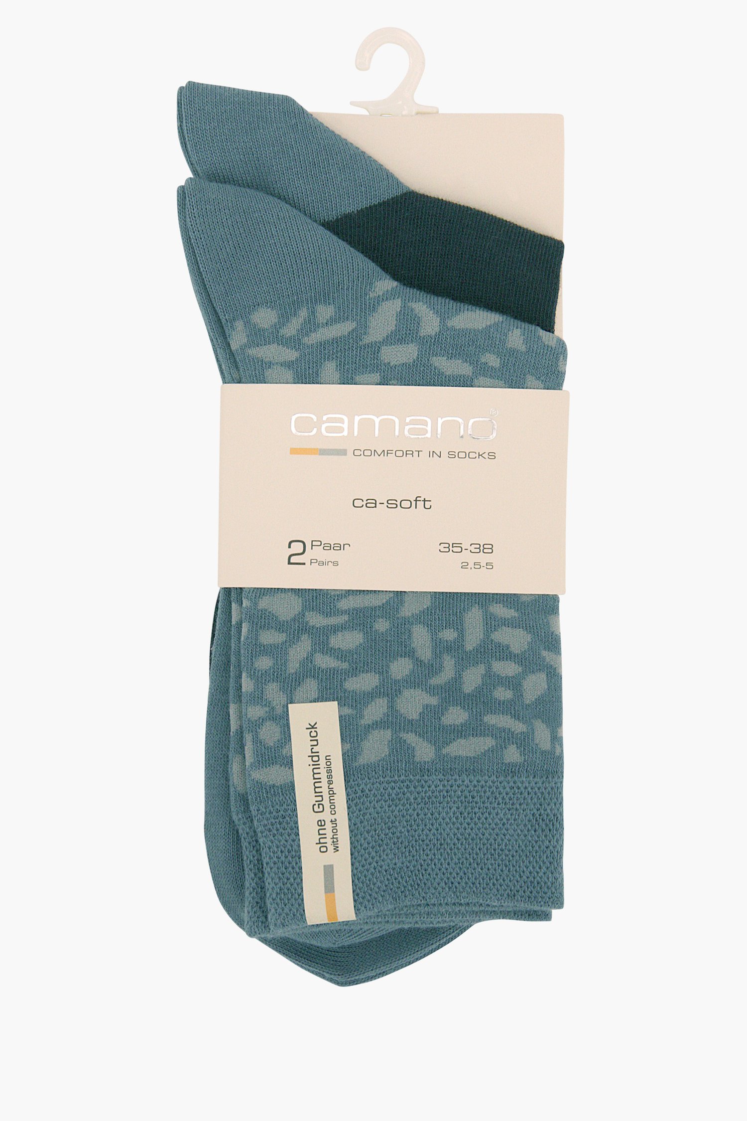 Blauwe sokken met print - 2 paar van Camano voor Dames