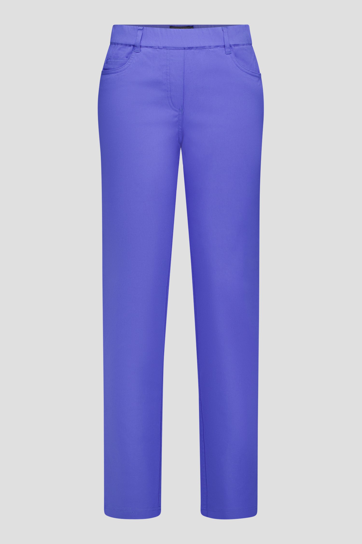 Blauwe stretchbroek met elastische taille van Claude Arielle voor Dames