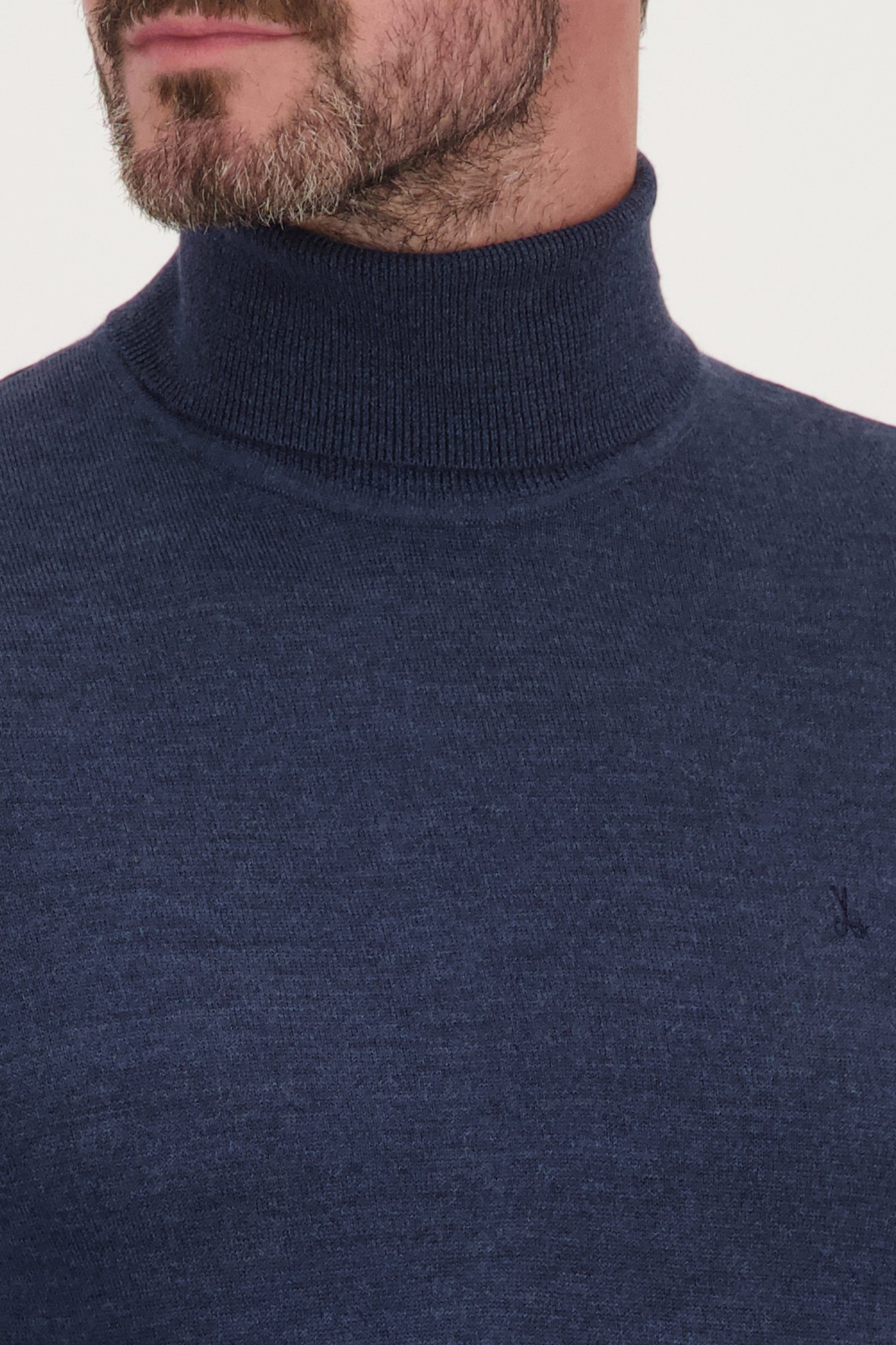 Blauwe trui met rolkraag van Dansaert Black voor Heren