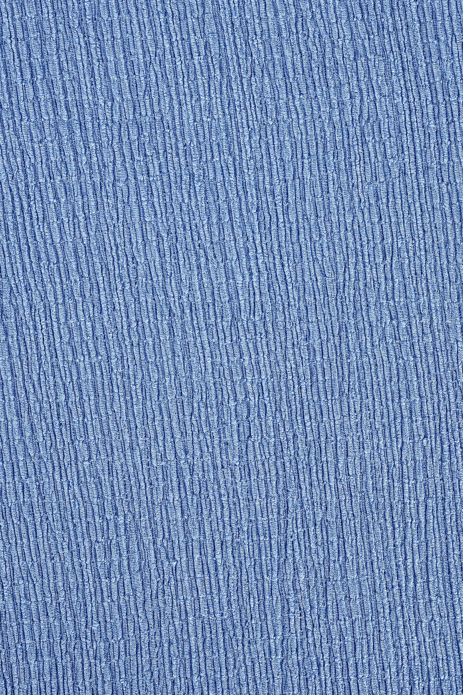 Blauwe wijde broek in textuurstof van Bicalla voor Dames