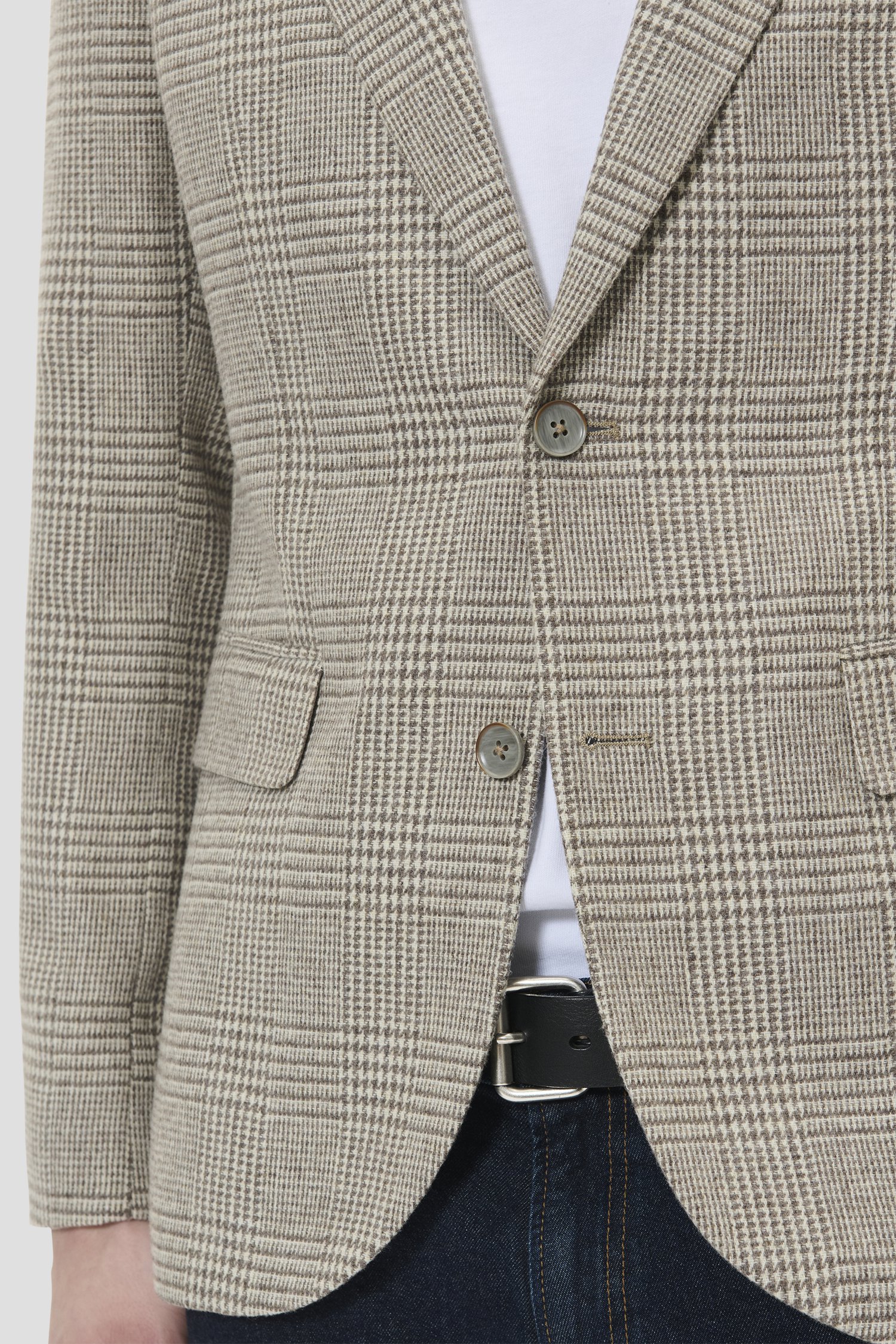Détail de Blazer à carreaux beige de Matinique pour Hommes