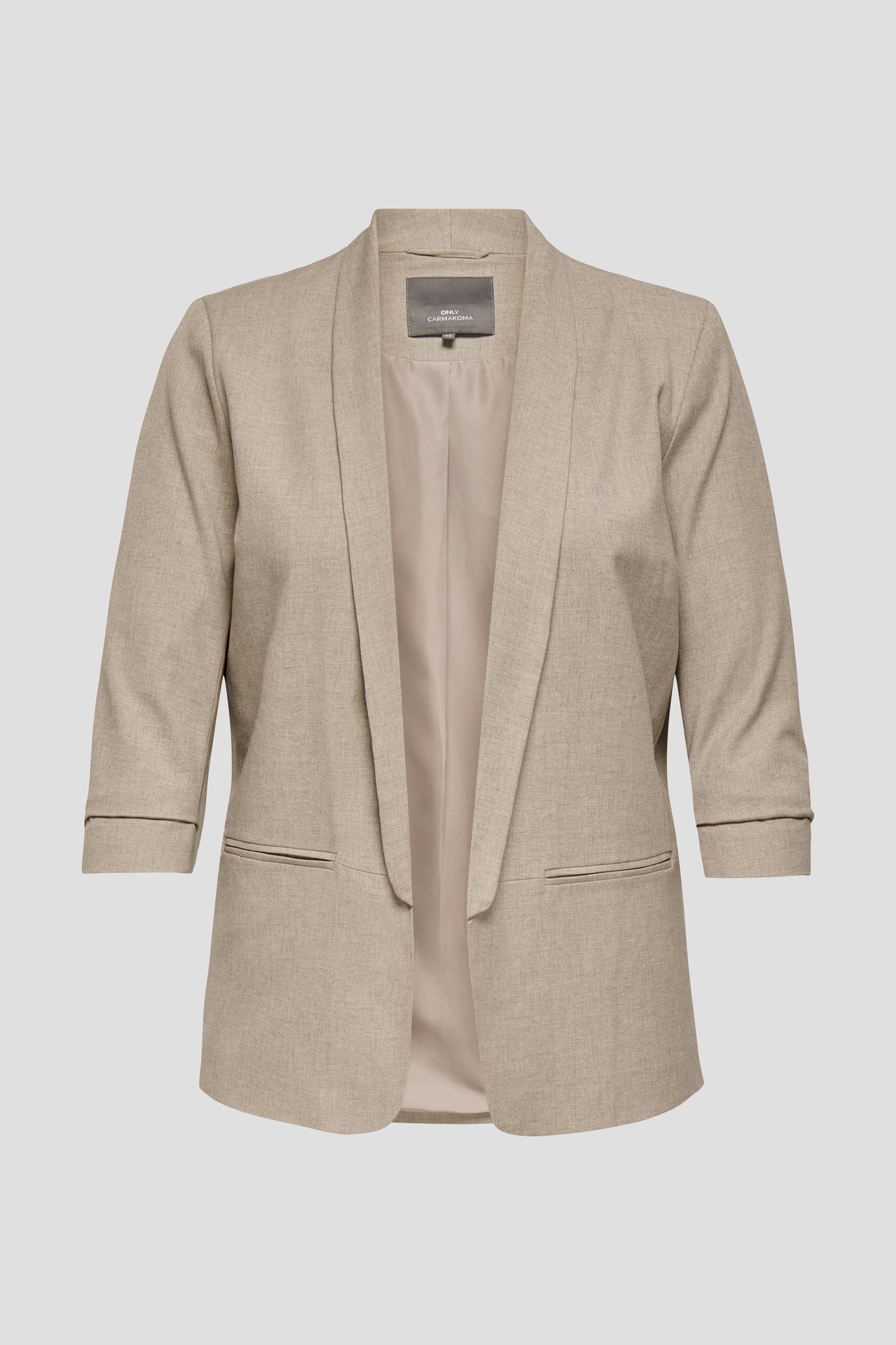 Photo produit 2 de Blazer beige à manches 3/4 de ONLY Carmakoma pour Femmes