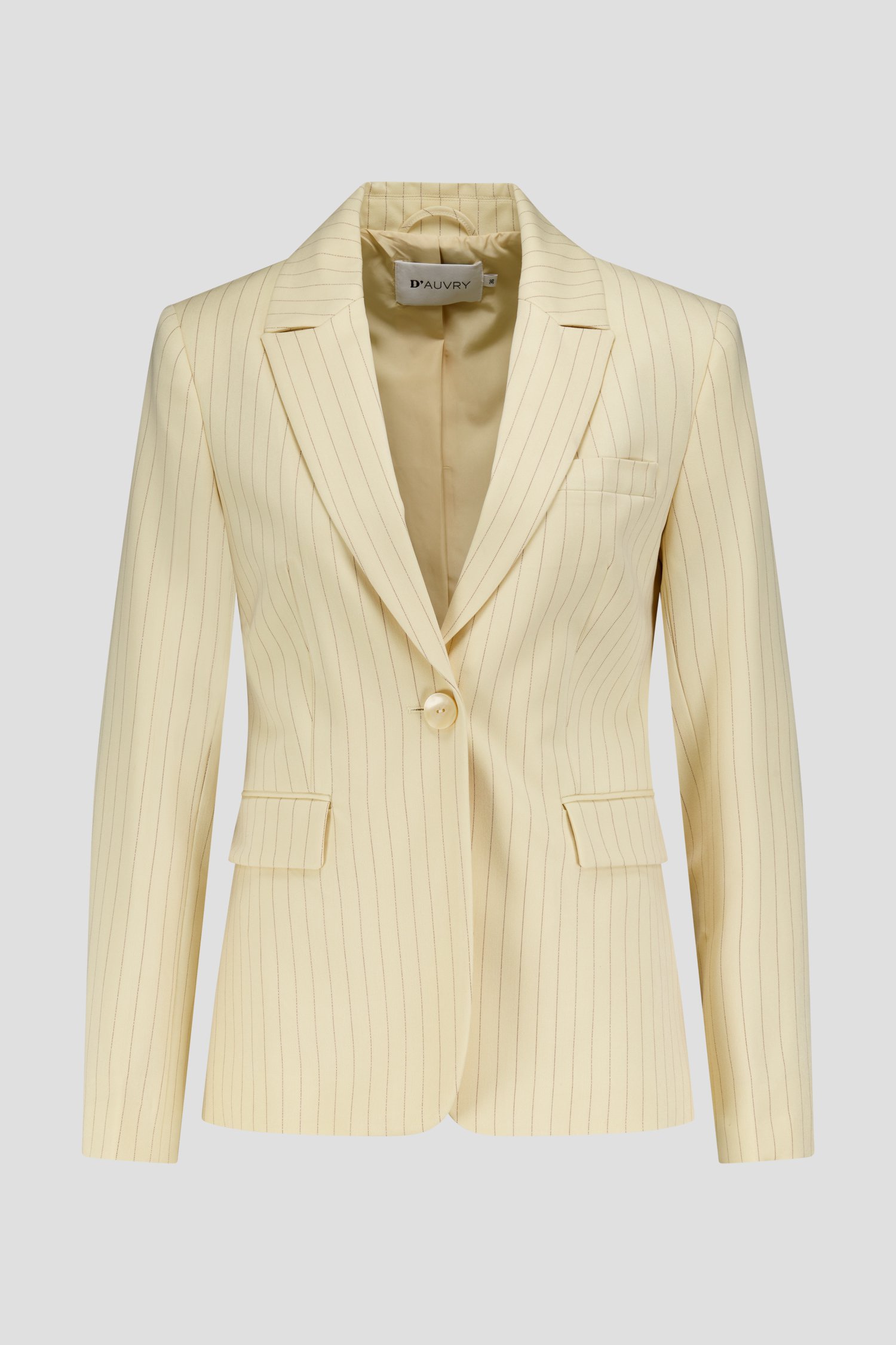 Blazer beige à rayures brillantes de D'Auvry pour Femmes