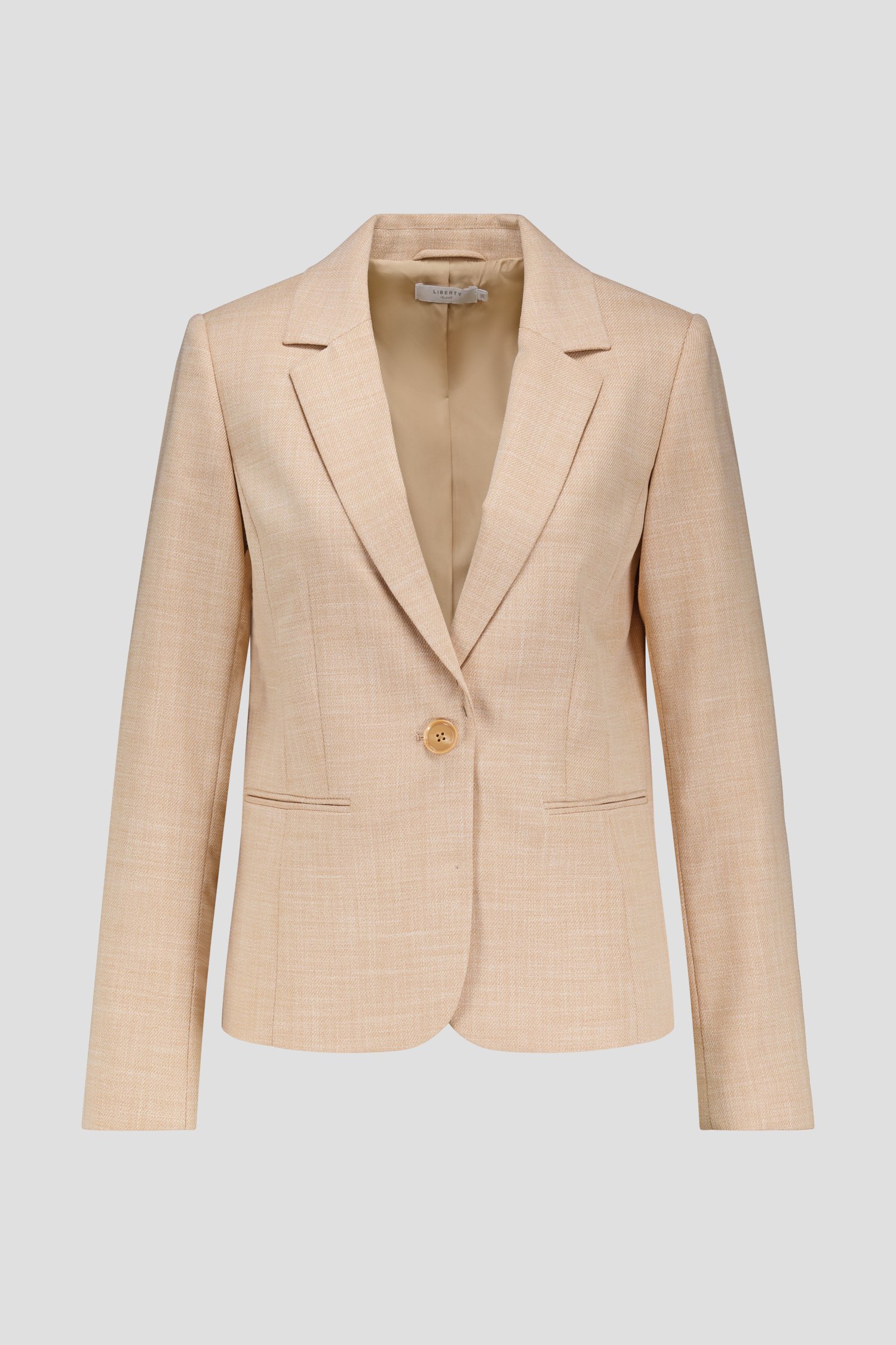 Blazer beige avec gros bouton de Liberty Island pour Femmes