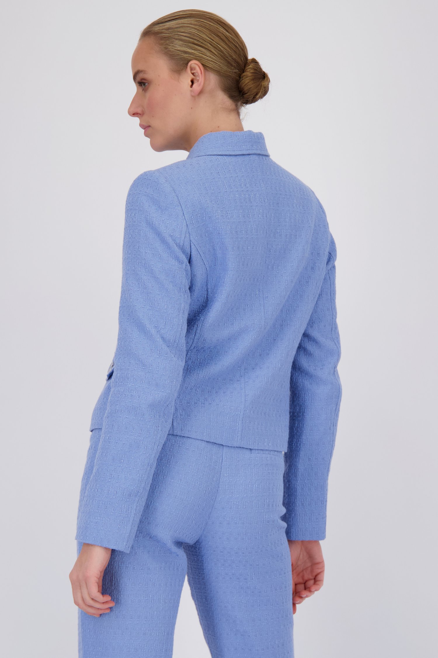 Blazer bleu clair en bouclé de D'Auvry pour Femmes