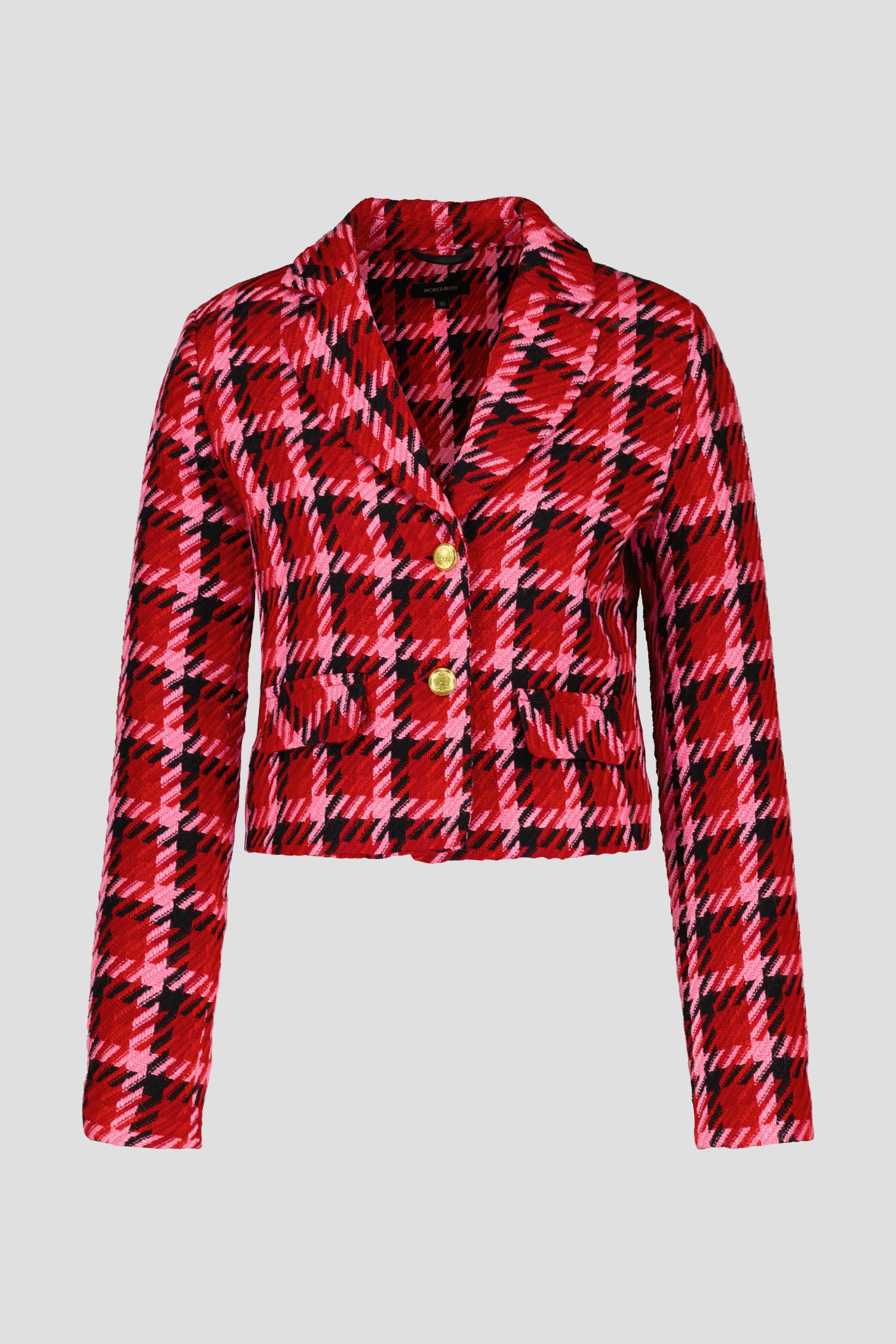 Blazer court à carreaux de More & More pour Femmes