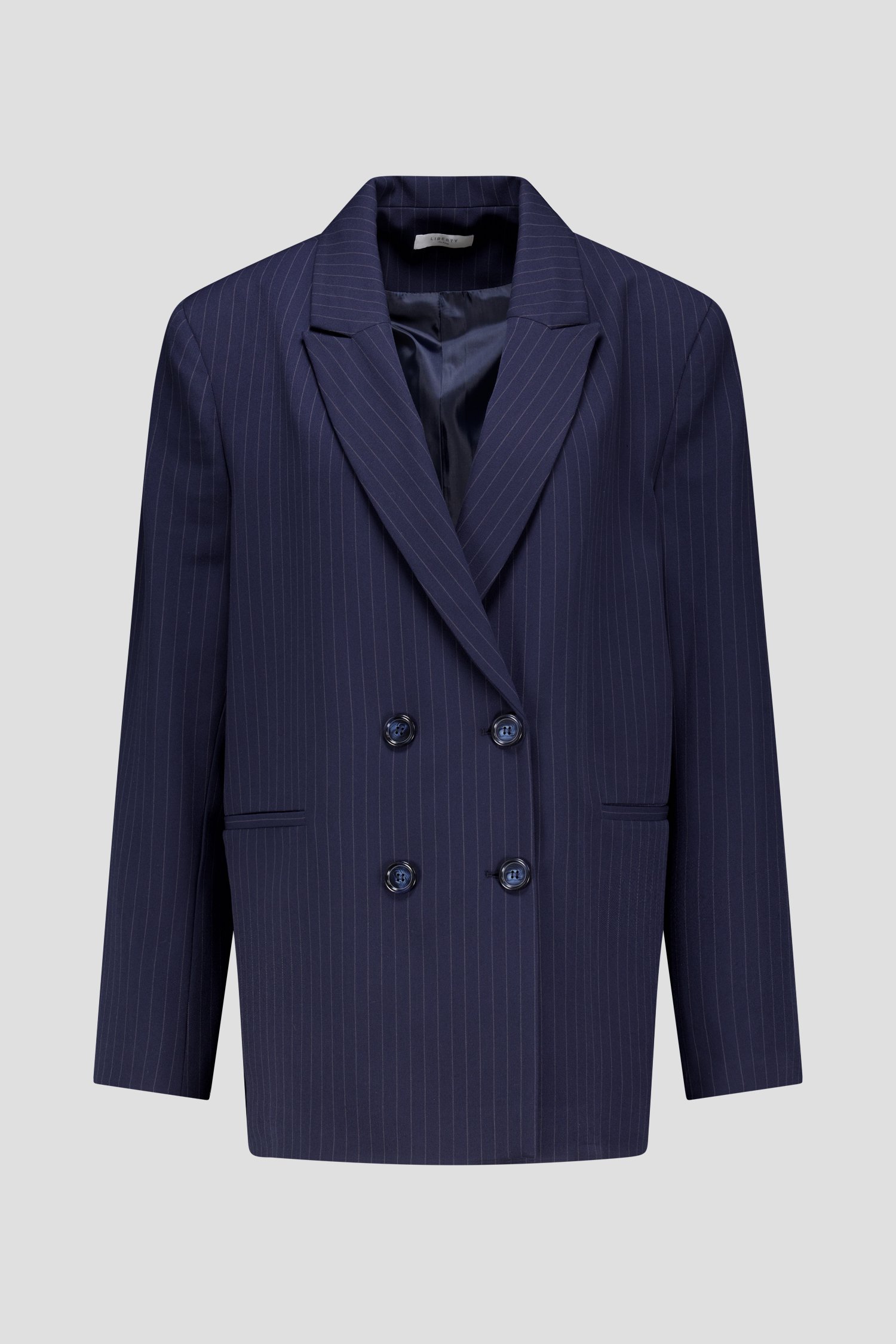 Blazer navy à rayures fines de Liberty Island pour Femmes