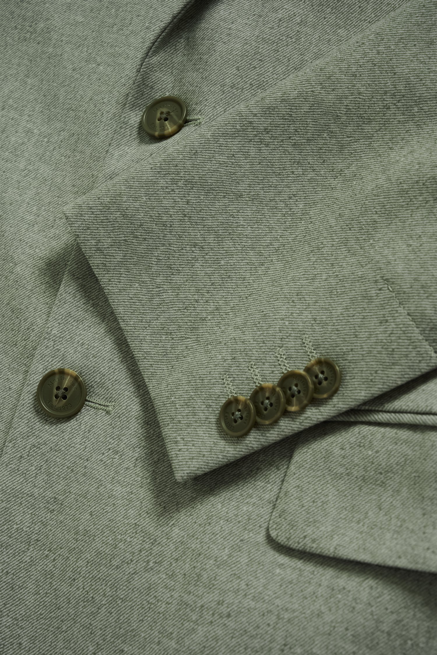 Photo produit 2 de Blazer vert grisé chiné de Matinique pour Hommes