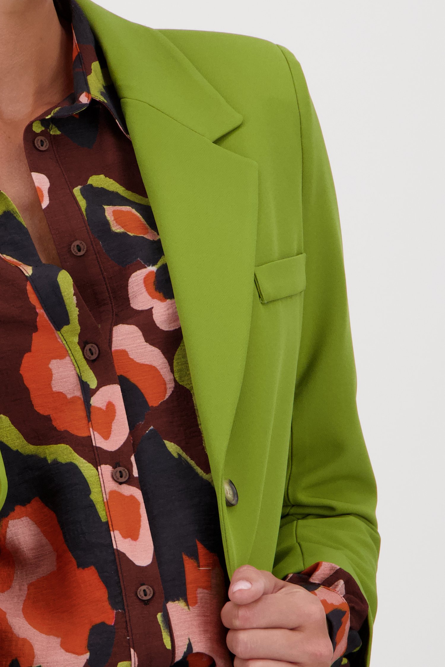 Blazer vert olive de Geisha pour Femmes