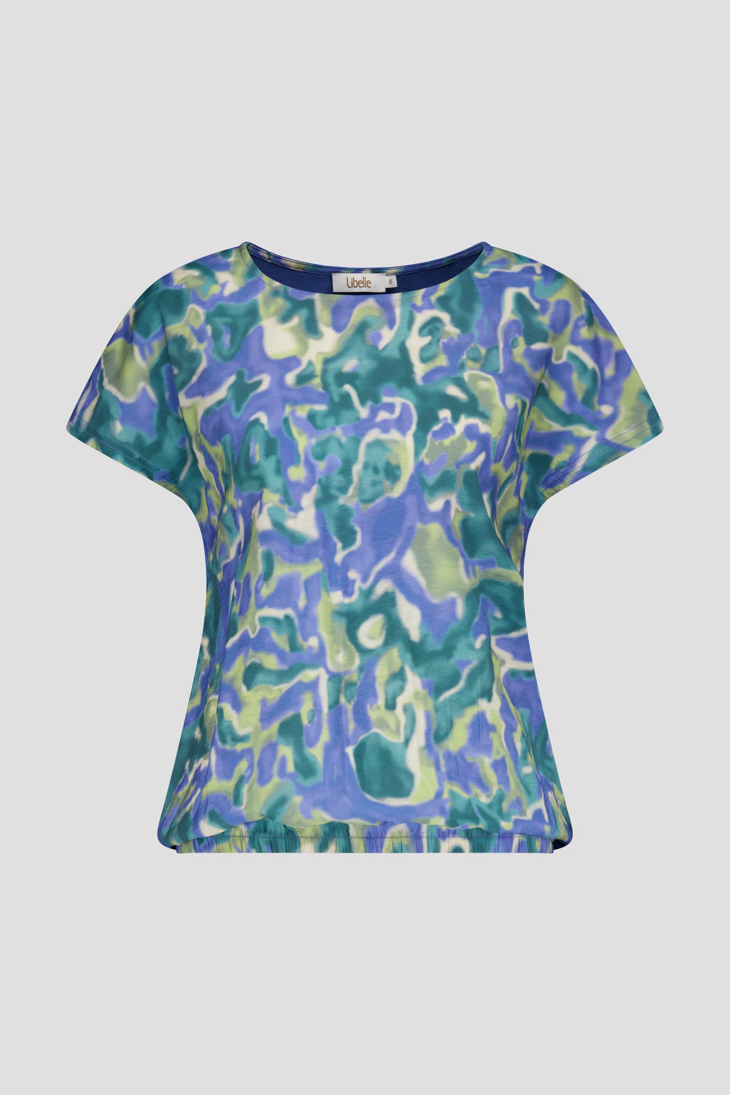 Blouse à imprimé aquarelle bleu et vert de Libelle pour Femmes