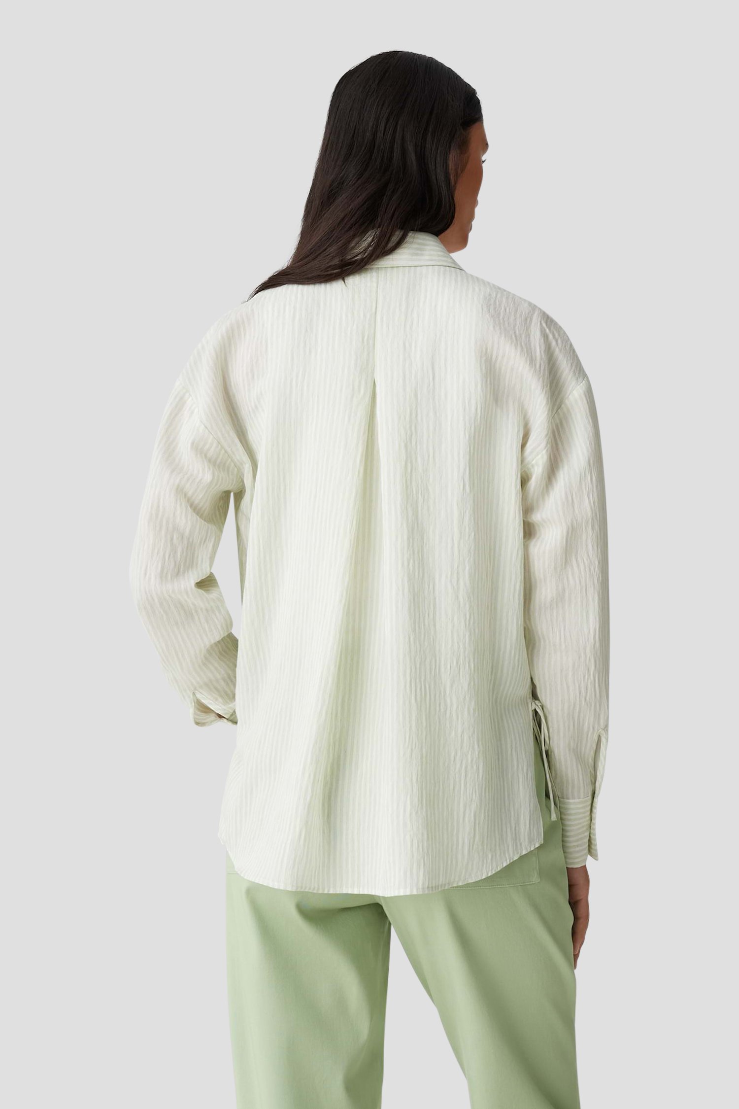 Blouse à rayures vert clair de Opus pour Femmes