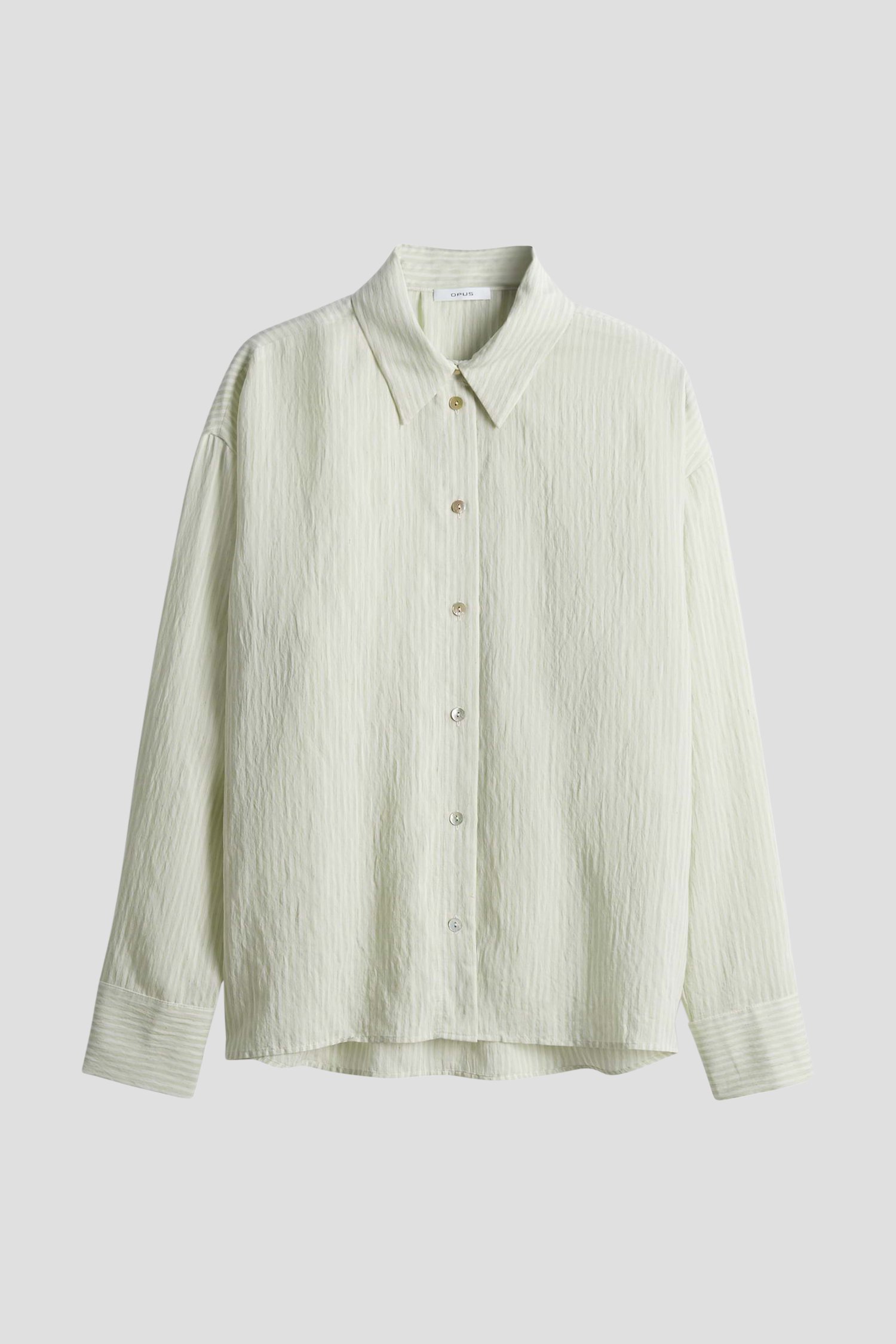 Blouse à rayures vert clair de Opus pour Femmes