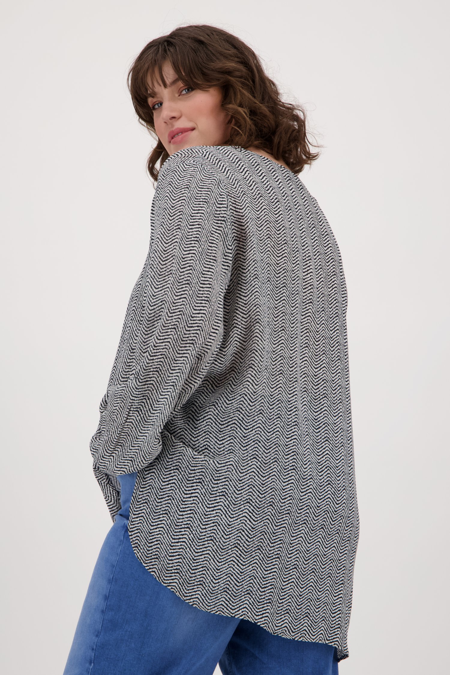 Blouse ample avec imprimé noir et blanc de Fransa pour Femmes