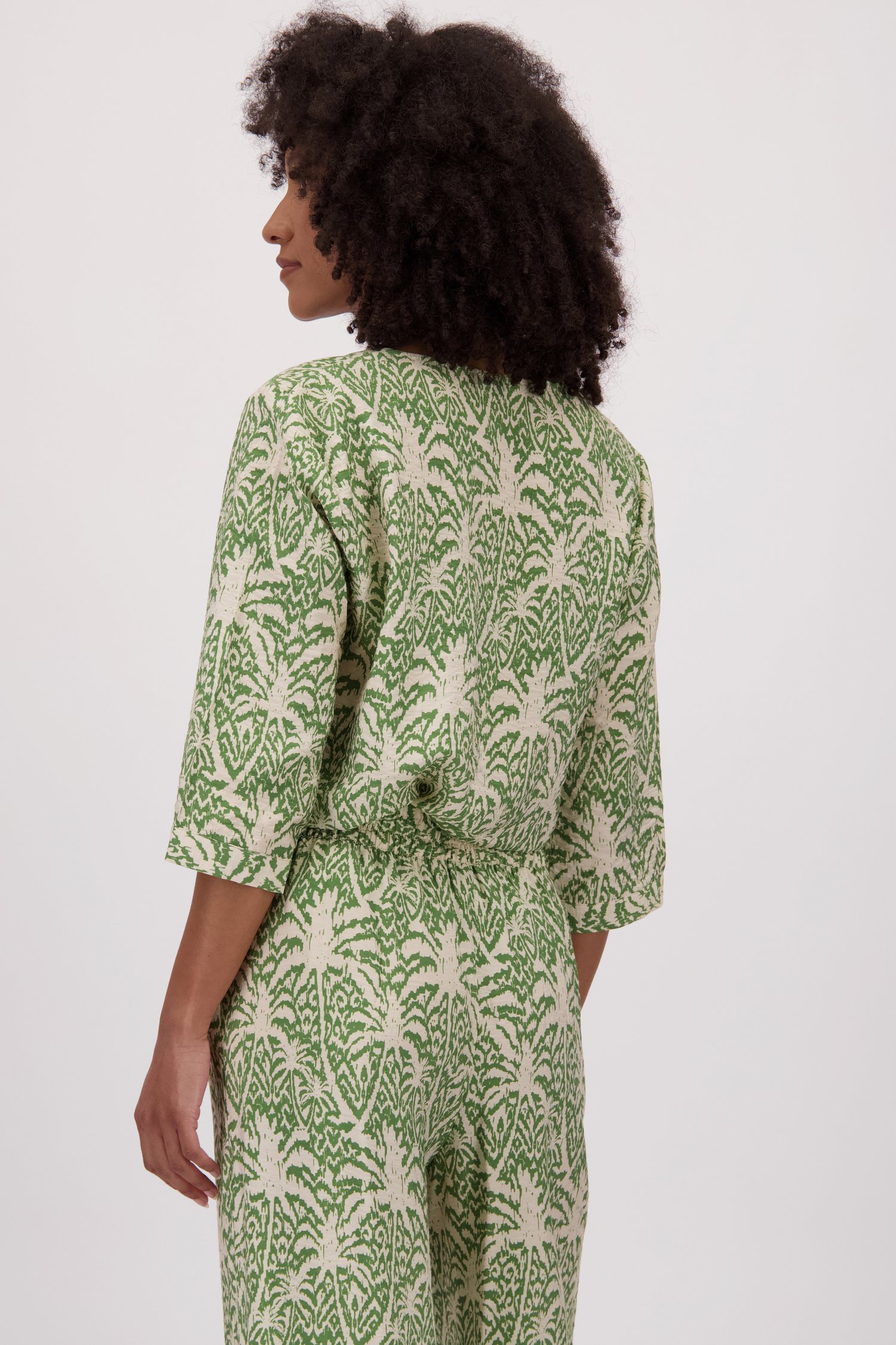 Blouse beige clair à imprimé vert de JDY pour Femmes