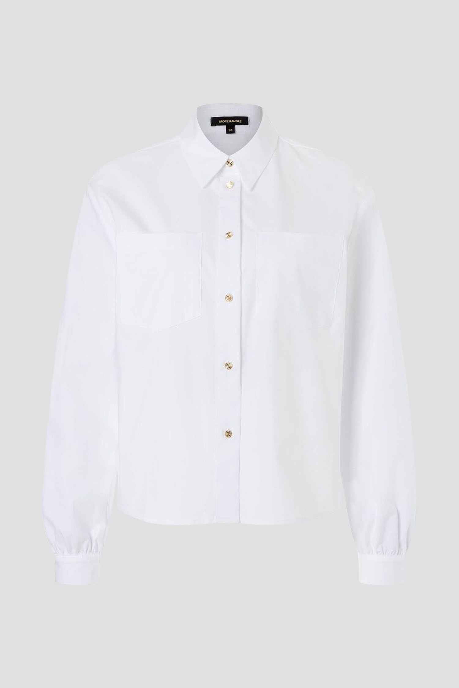 Blouse blanche à coupe plus courte de More & More pour Femmes