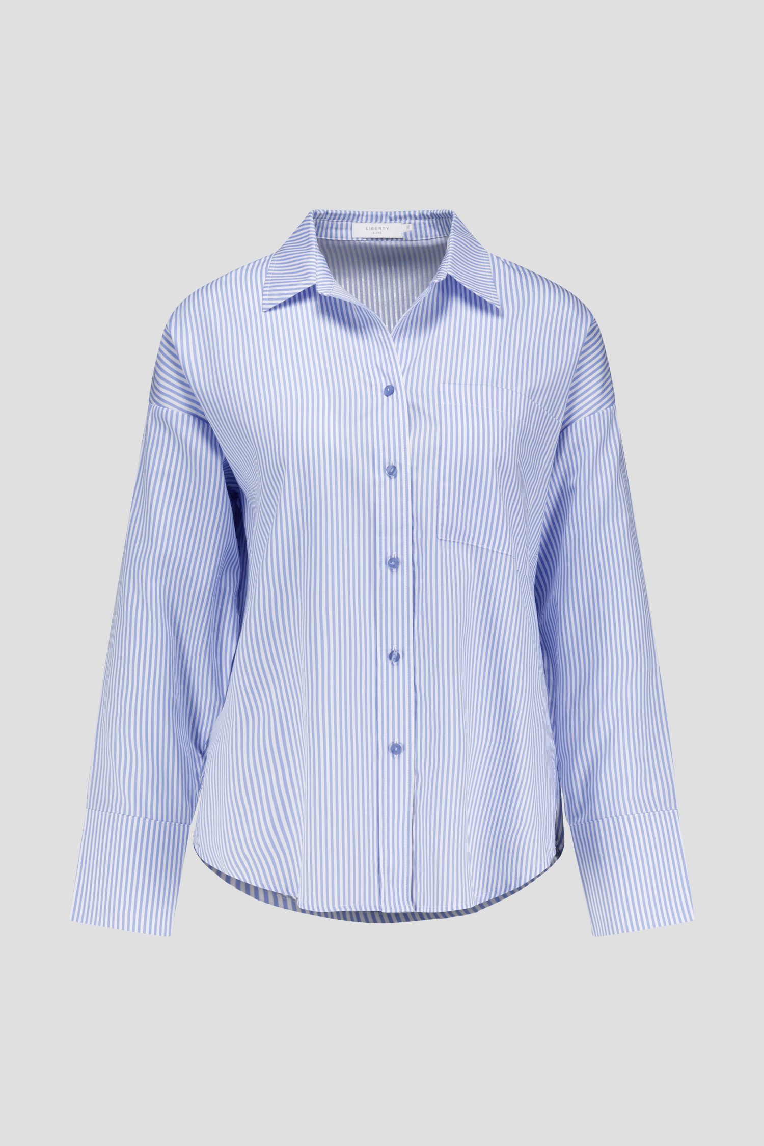 blouse blanche à rayures bleues de Liberty Island pour Femmes
