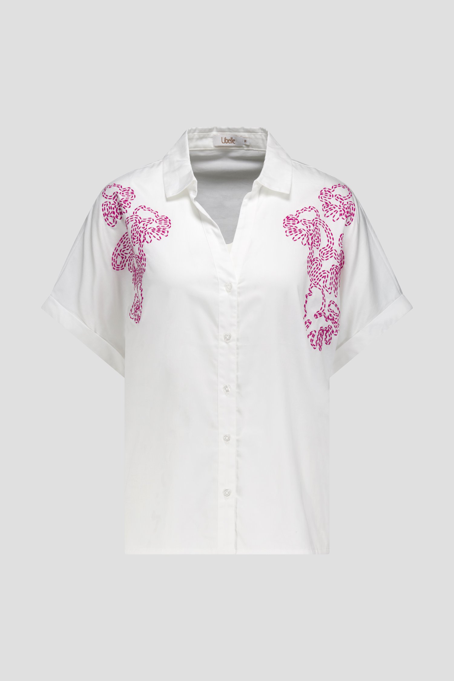 Blouse blanche avec broderie de Libelle pour Femmes