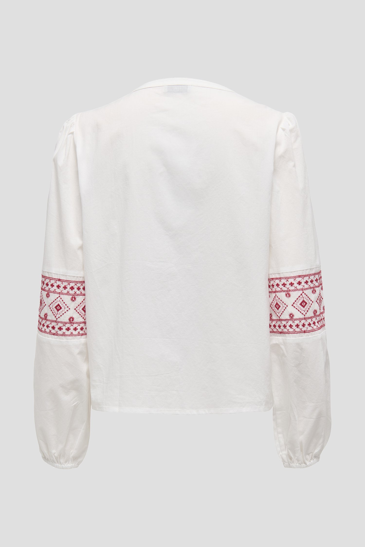 Blouse blanche avec broderie rouge de JDY pour Femmes