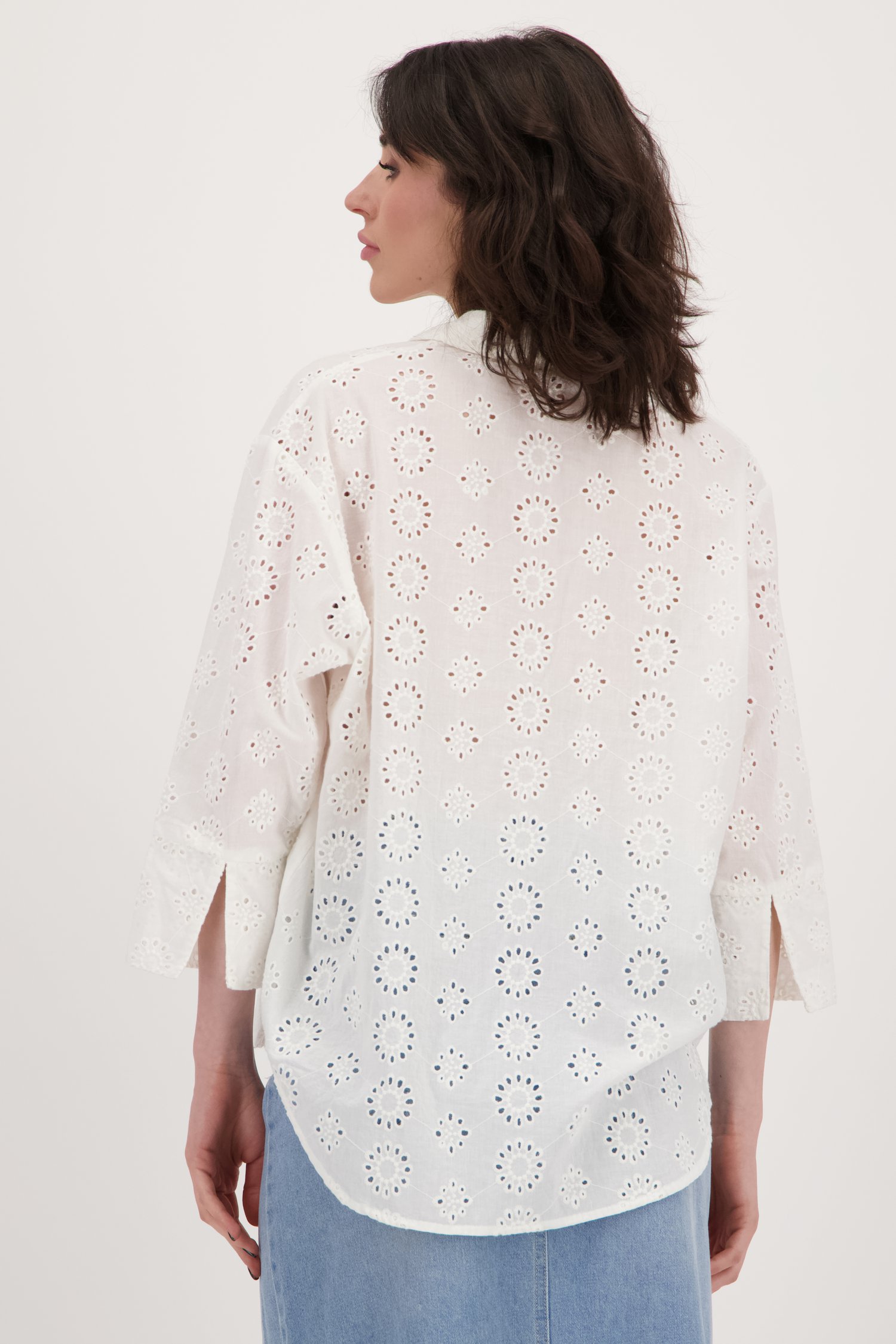Blouse blanche avec motif ajouré floral de JDY pour Femmes