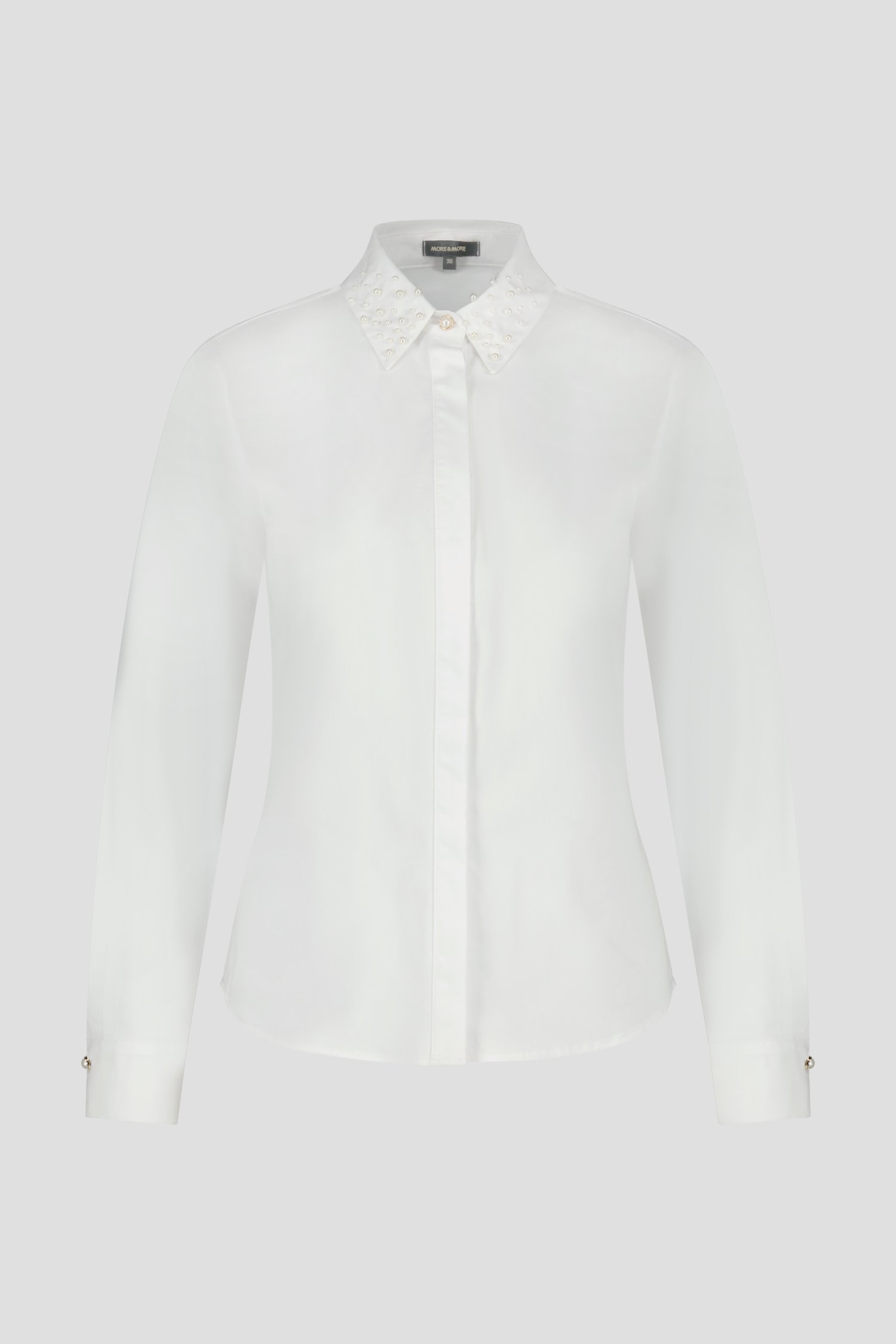 Blouse blanche avec perles de More & More pour Femmes