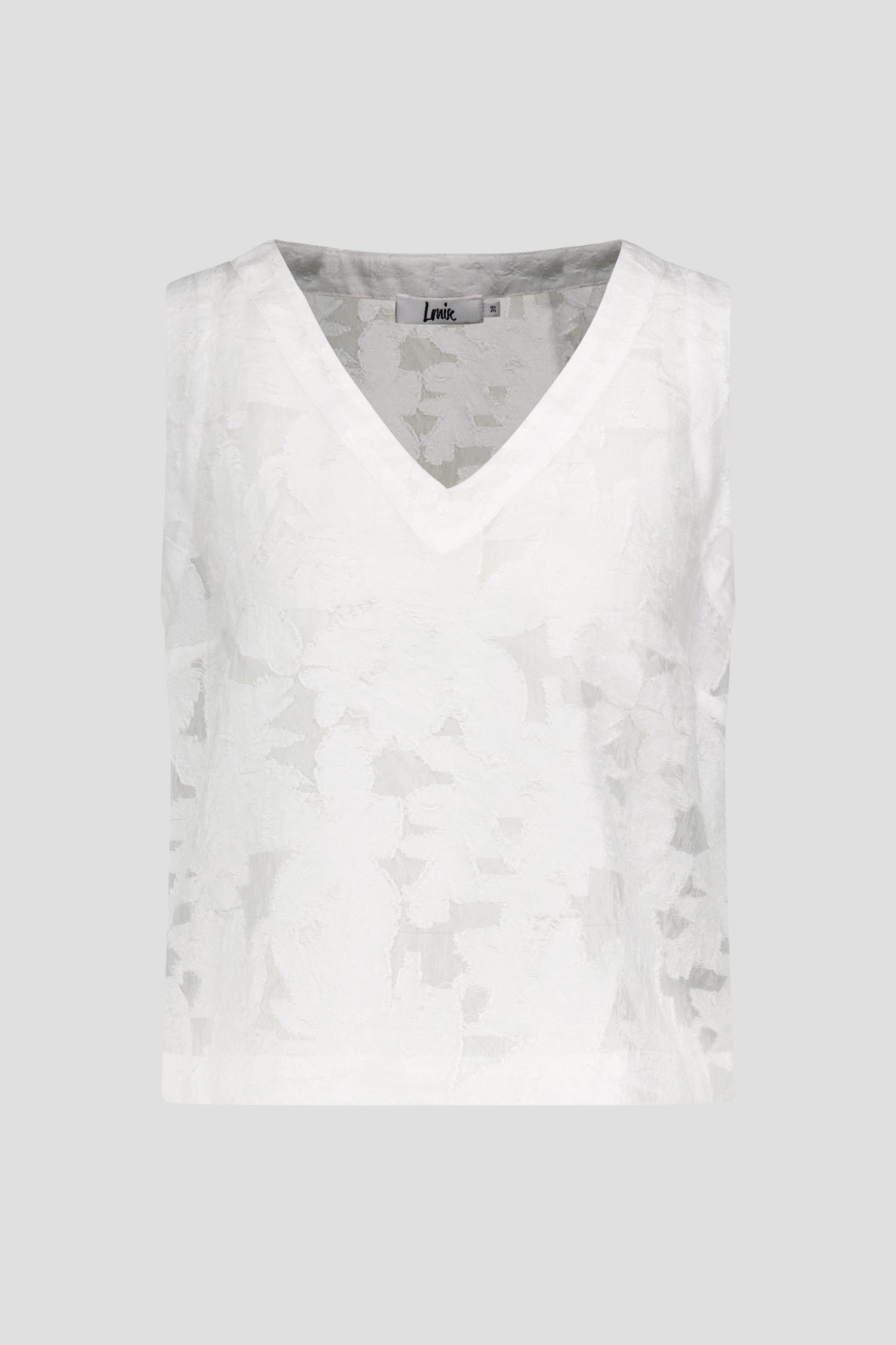Blouse blanche sans manches de Louise pour Femmes