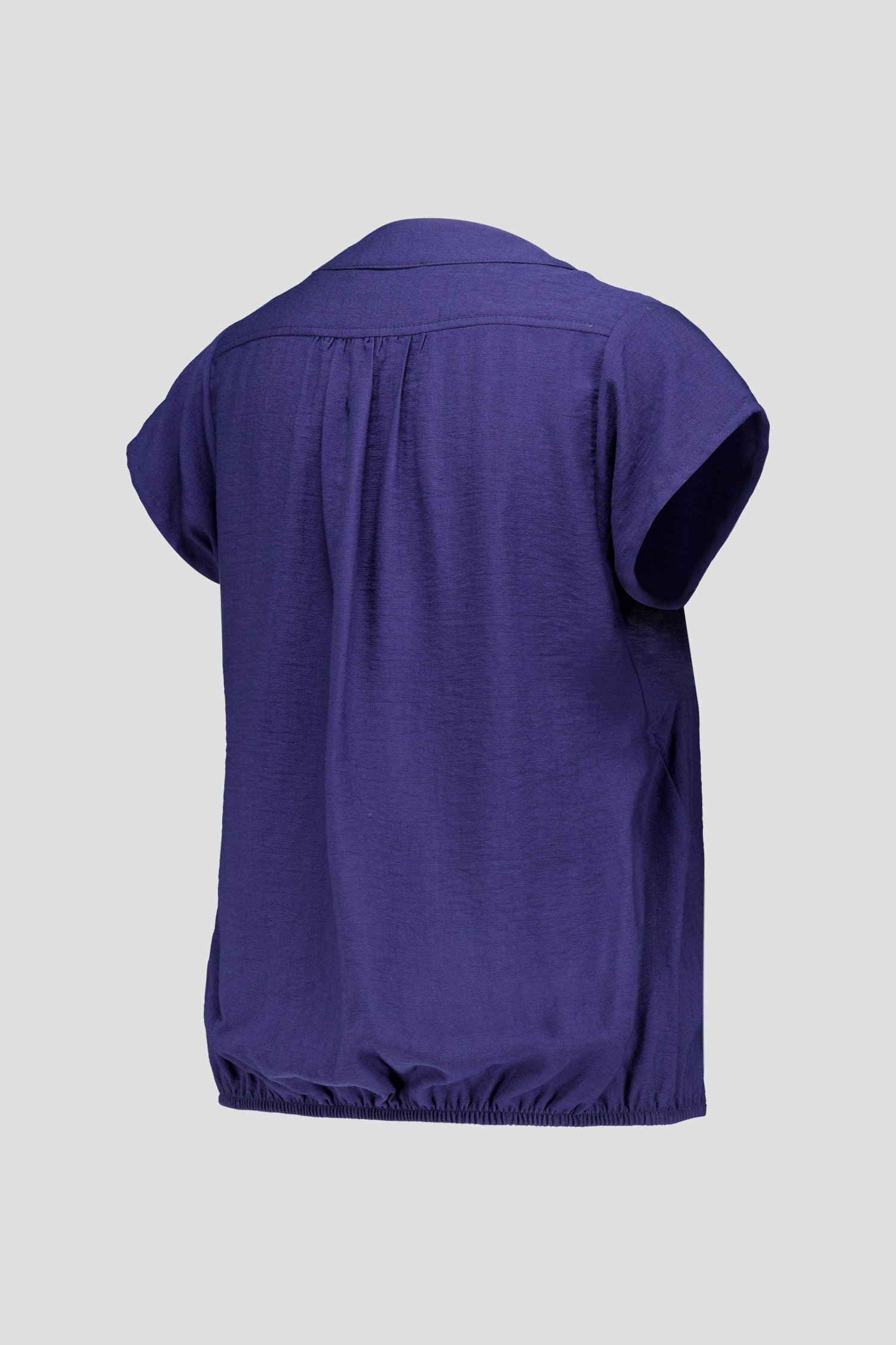Blouse bleu foncé à manches courtes de AC by Annelien Coorevits pour Femmes