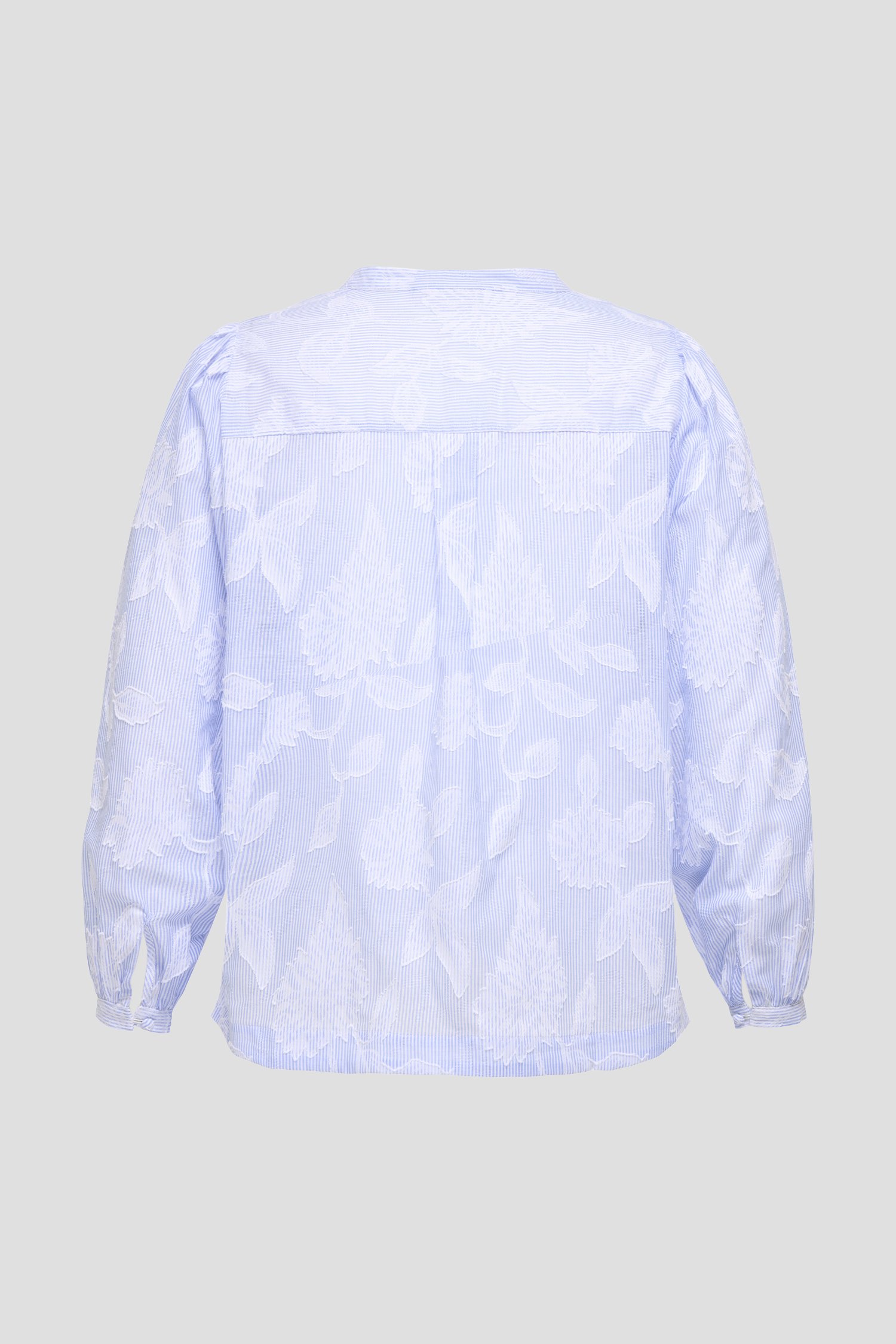 Photo produit 2 de Blouse bleue à rayures et motif feuilles de ONLY Carmakoma pour Femmes