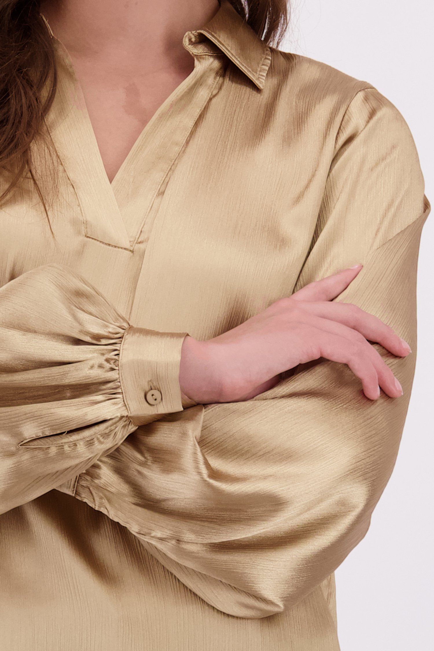 Détail de Blouse dorée de Geisha pour Femmes