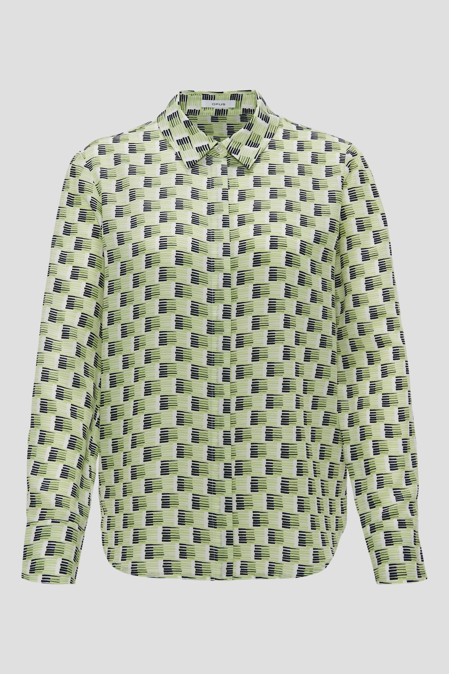 Blouse écrue à imprimé marine et vert clair de Opus pour Femmes