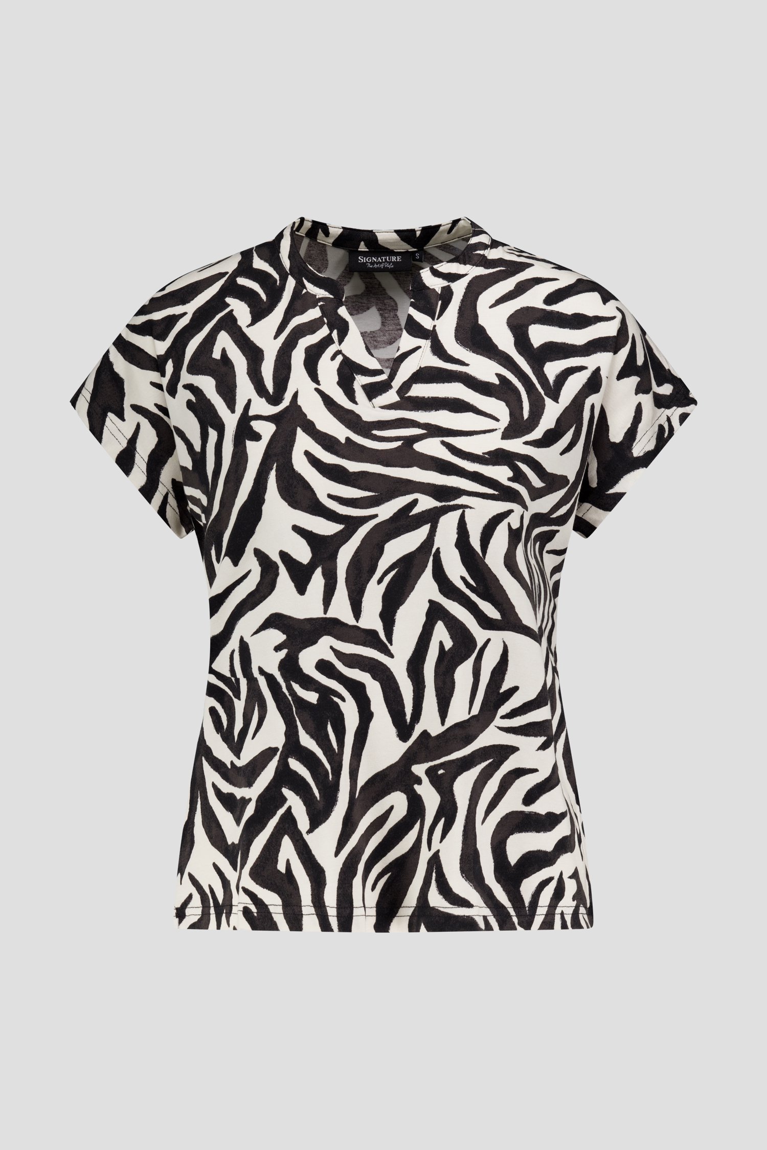 Blouse écrue à imprimé zèbre de Signature pour Femmes
