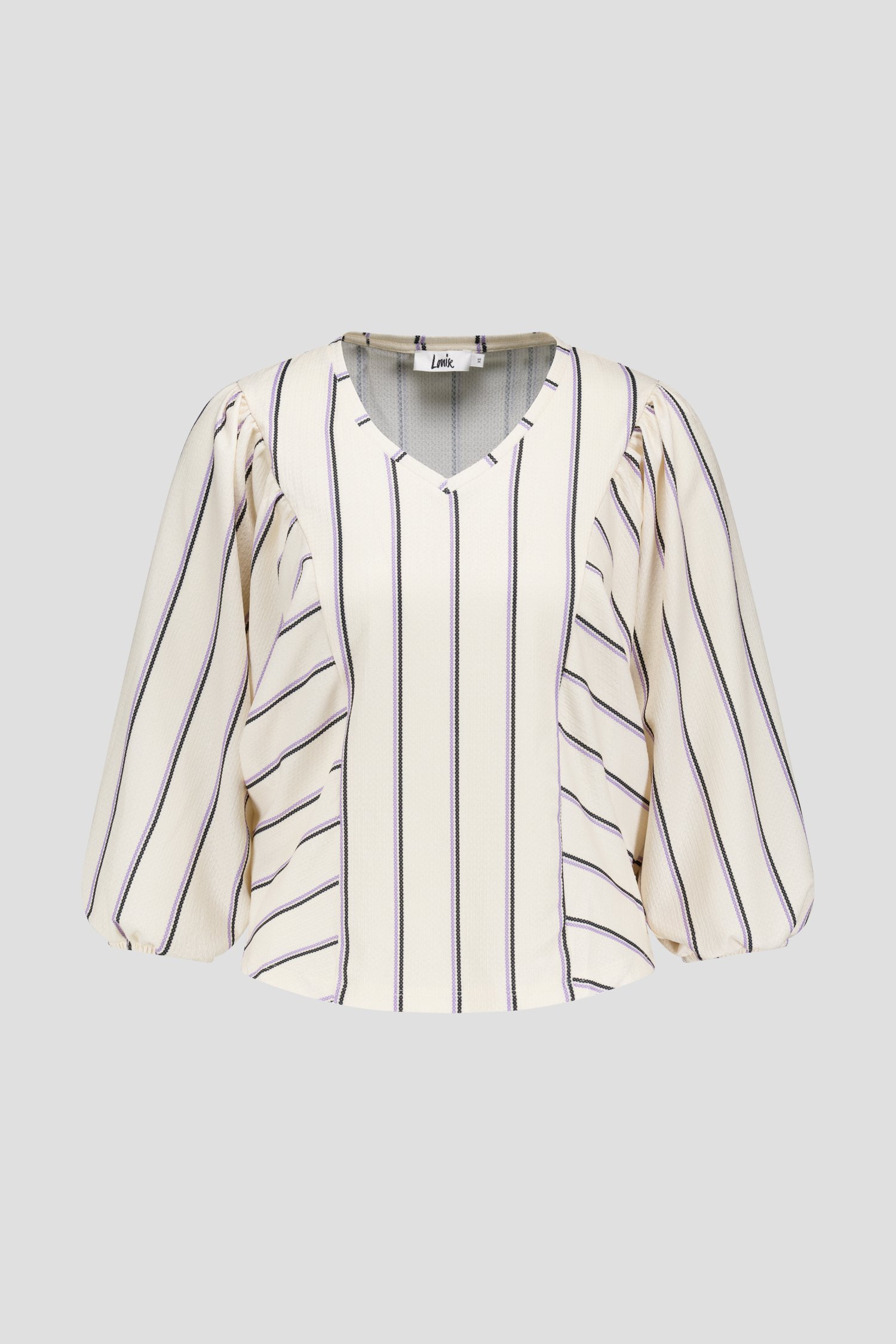 Blouse écrue à rayures et manches chauve-souris de Louise pour Femmes