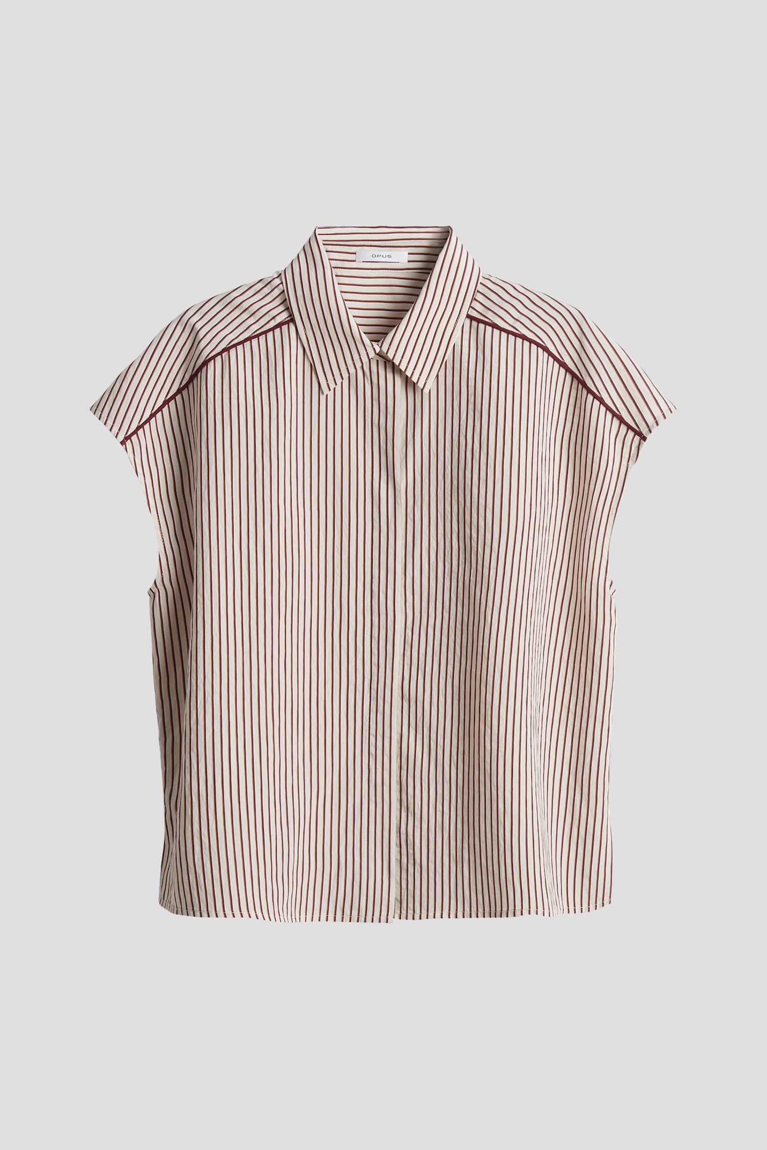 Photo produit 1 de Blouse écrue à rayures rouges de Opus pour Femmes