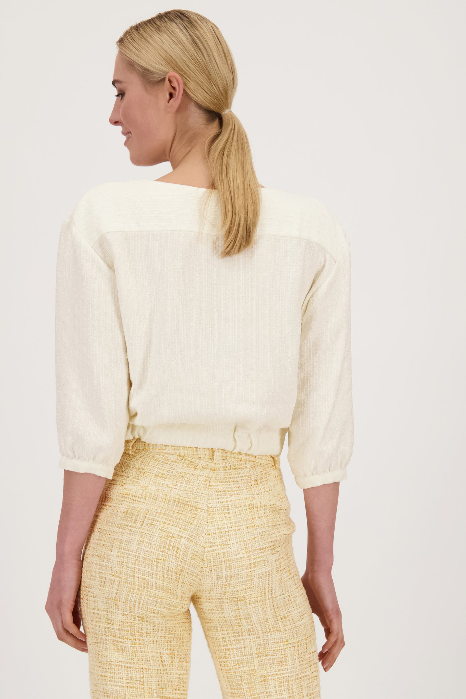 Blouse écrue à tissu brossé de AC by Annelien Coorevits pour Femmes