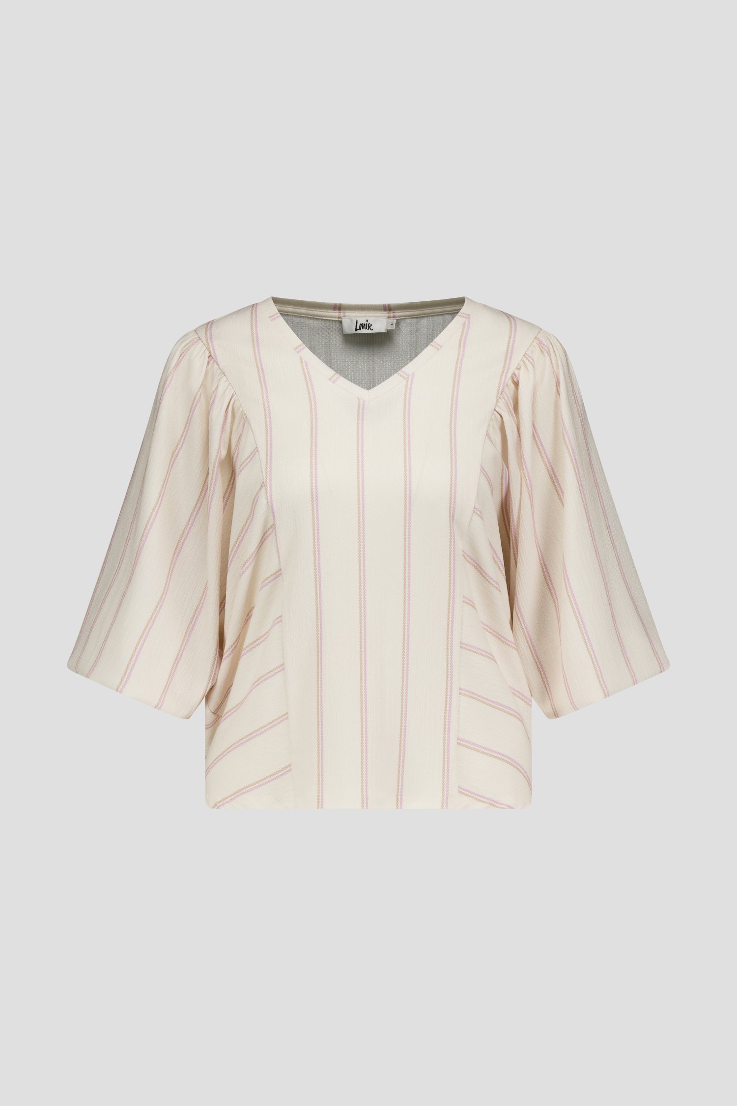 Blouse écrue avec accent rose clair de Louise pour Femmes