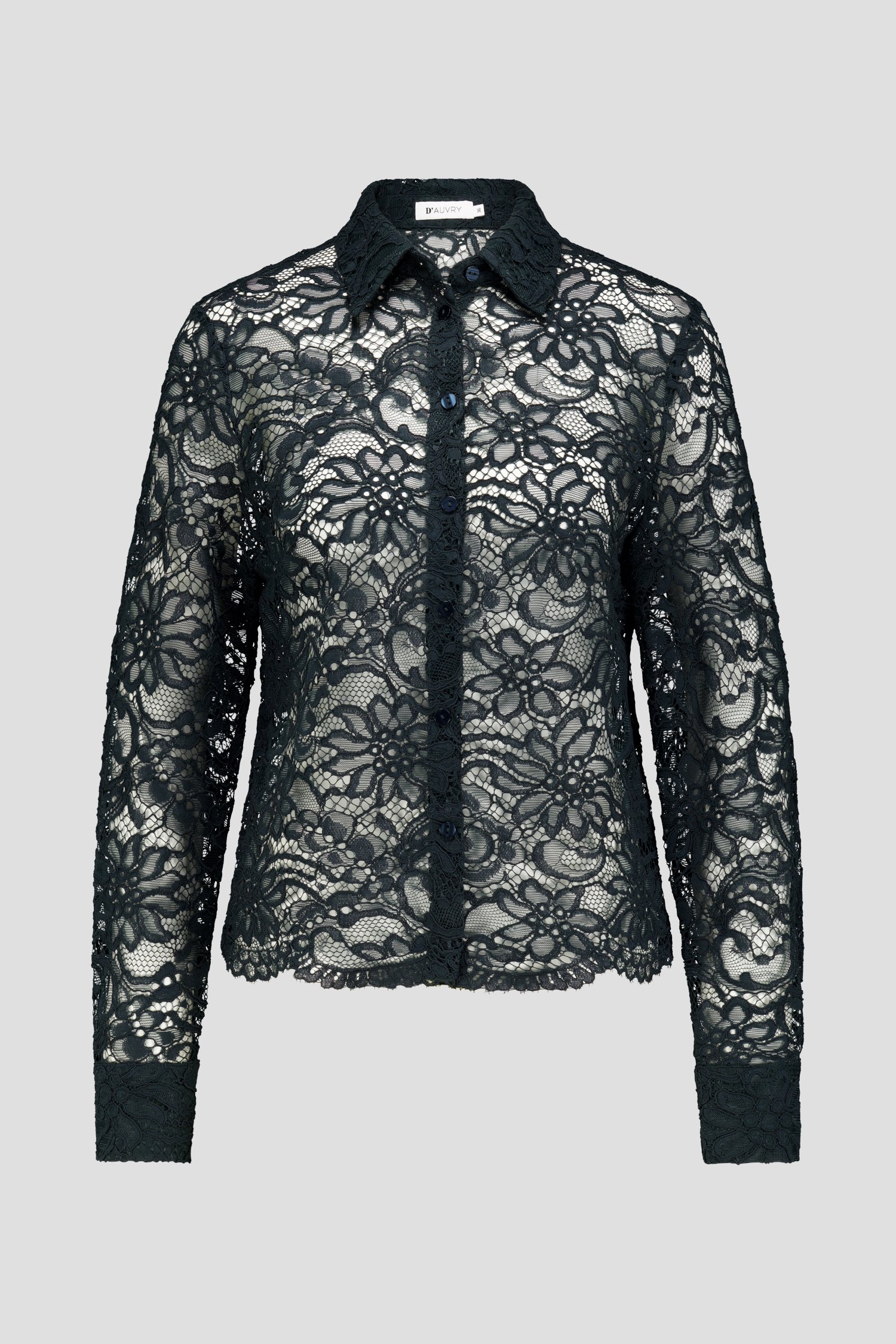 Photo produit 1 de Blouse en dentelle vert foncé de D'Auvry pour Femmes