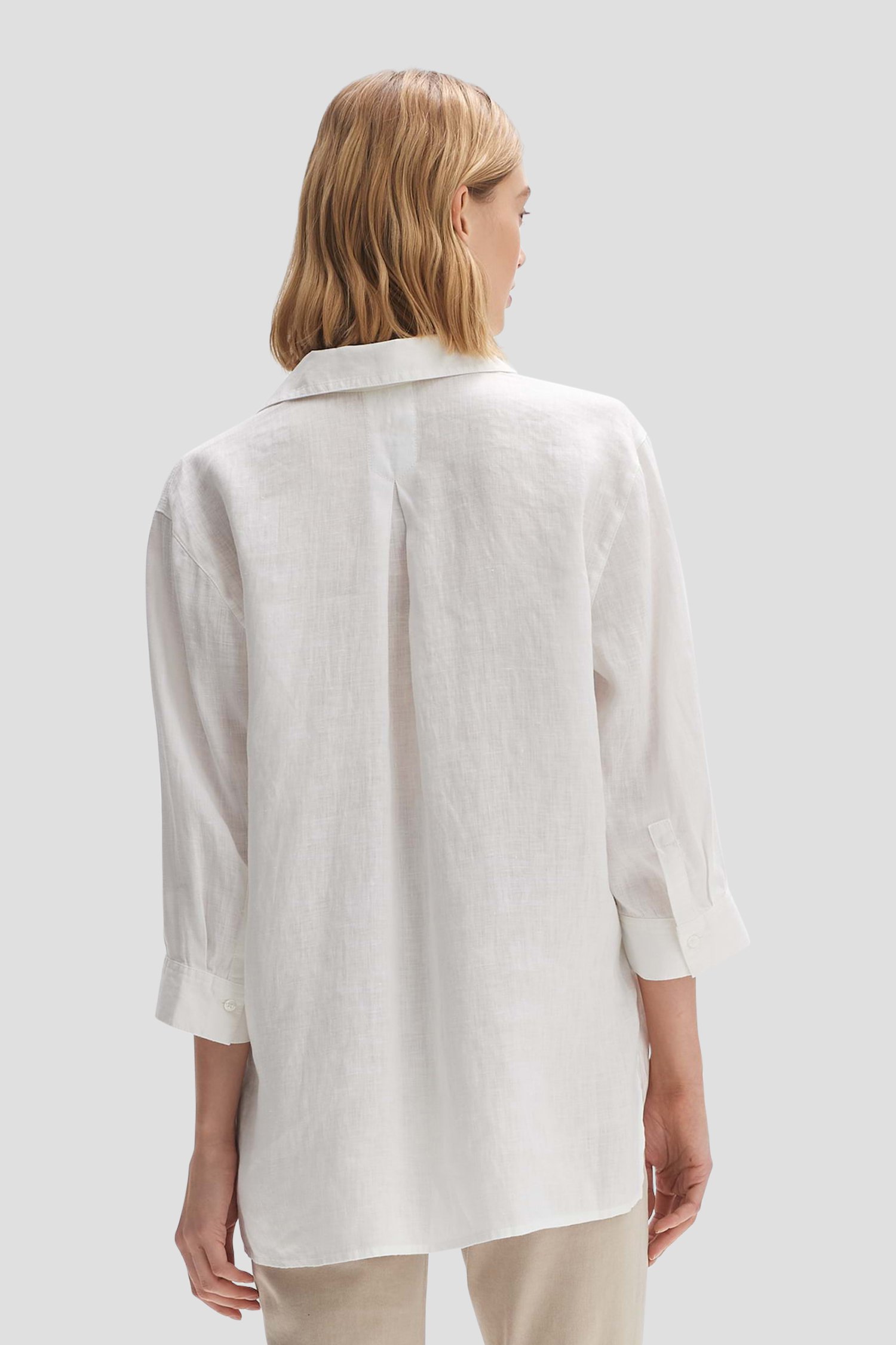 Blouse en lin blanc de Opus pour Femmes