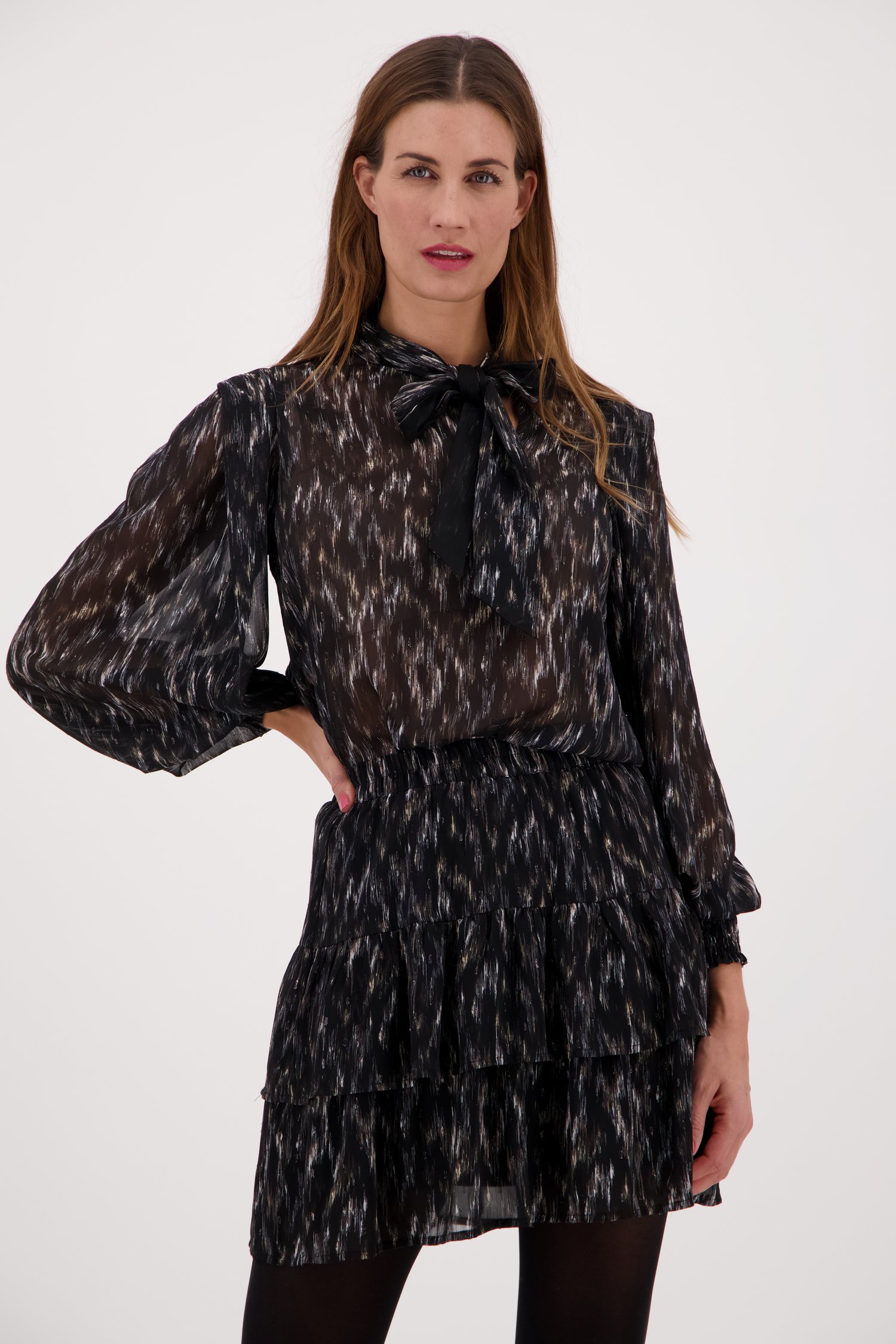 Blouse fine noire transparent de Louise pour Femmes