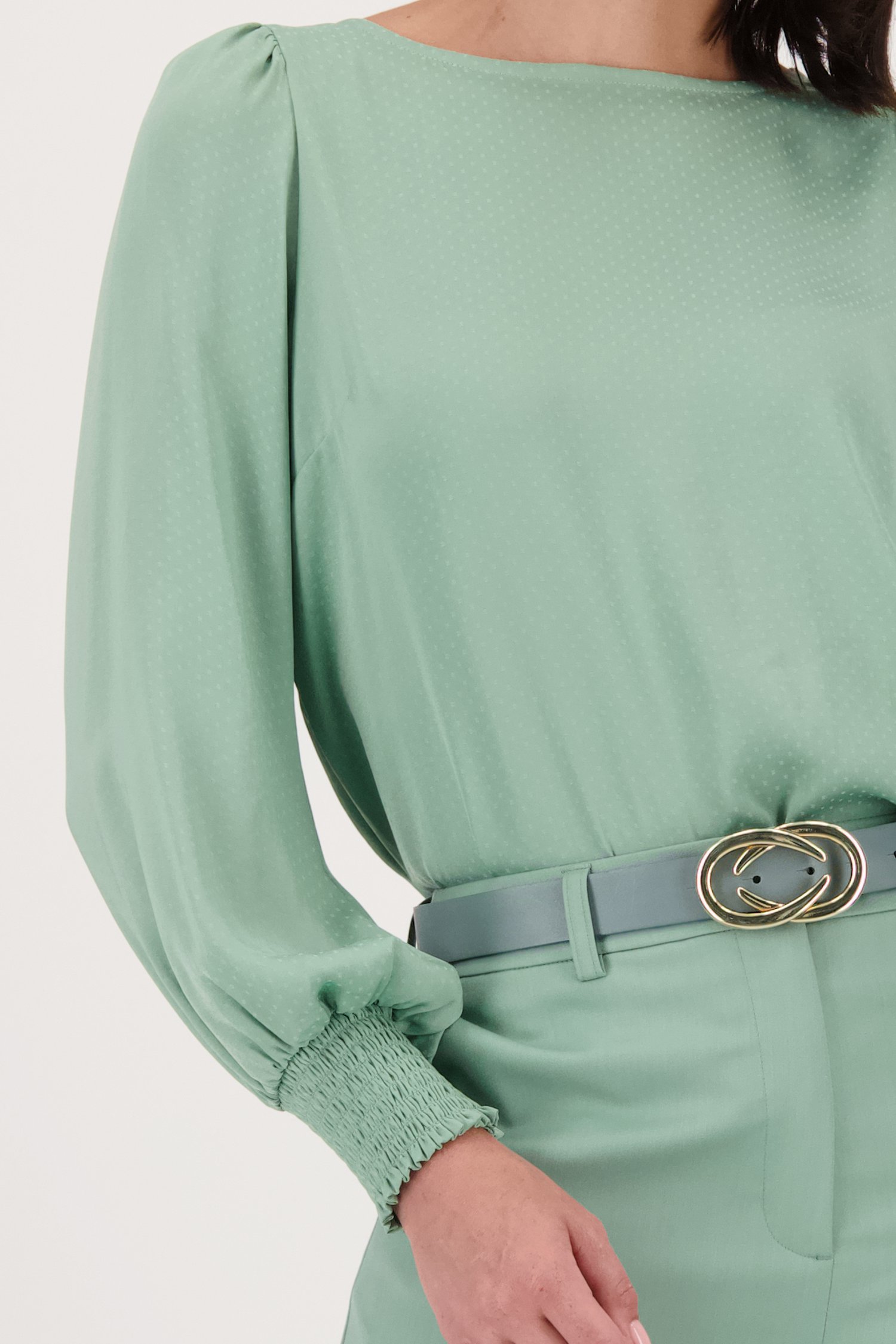 Blouse fine vert clair de D'Auvry pour Femmes
